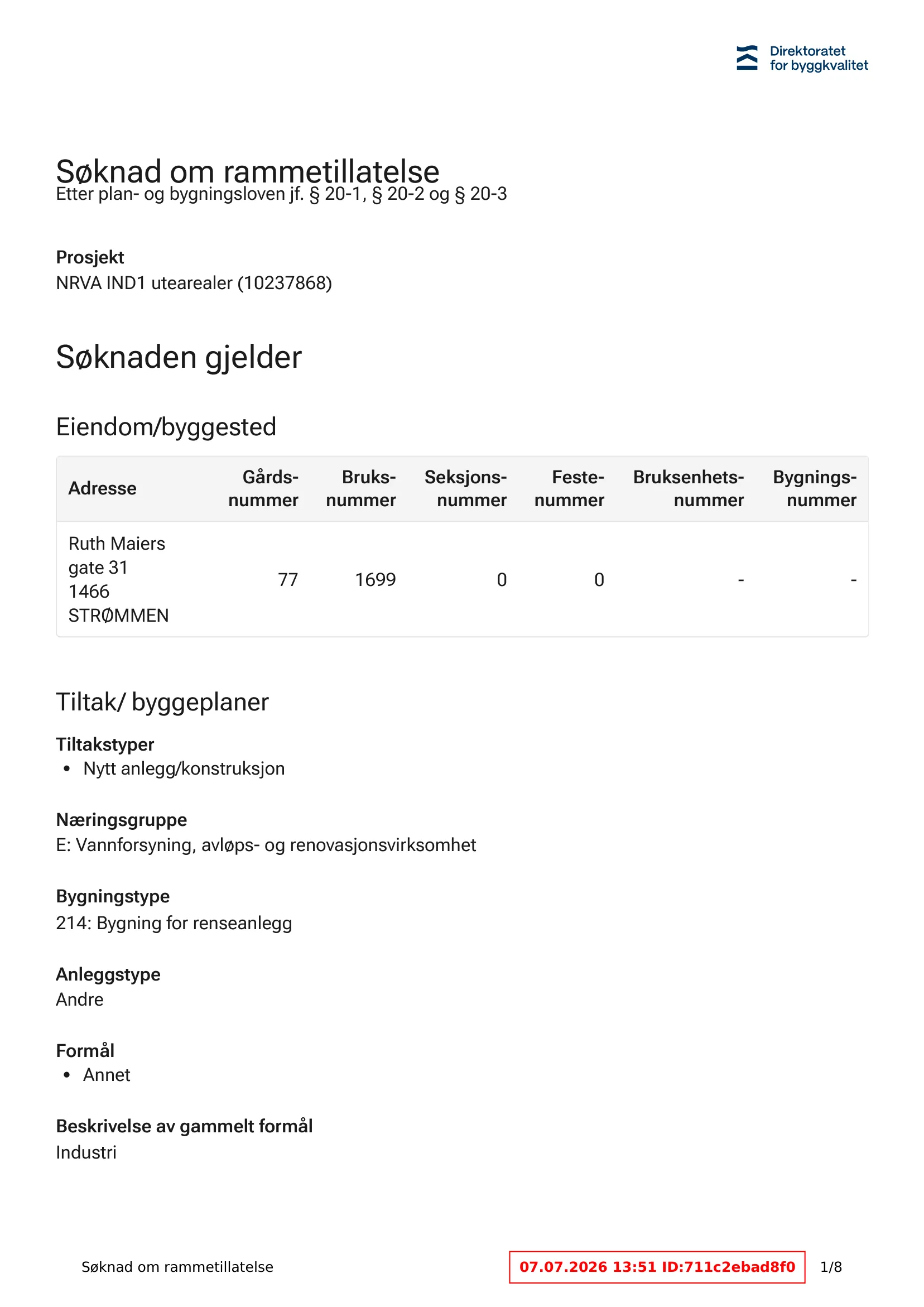 Søknad om rammetillatelse