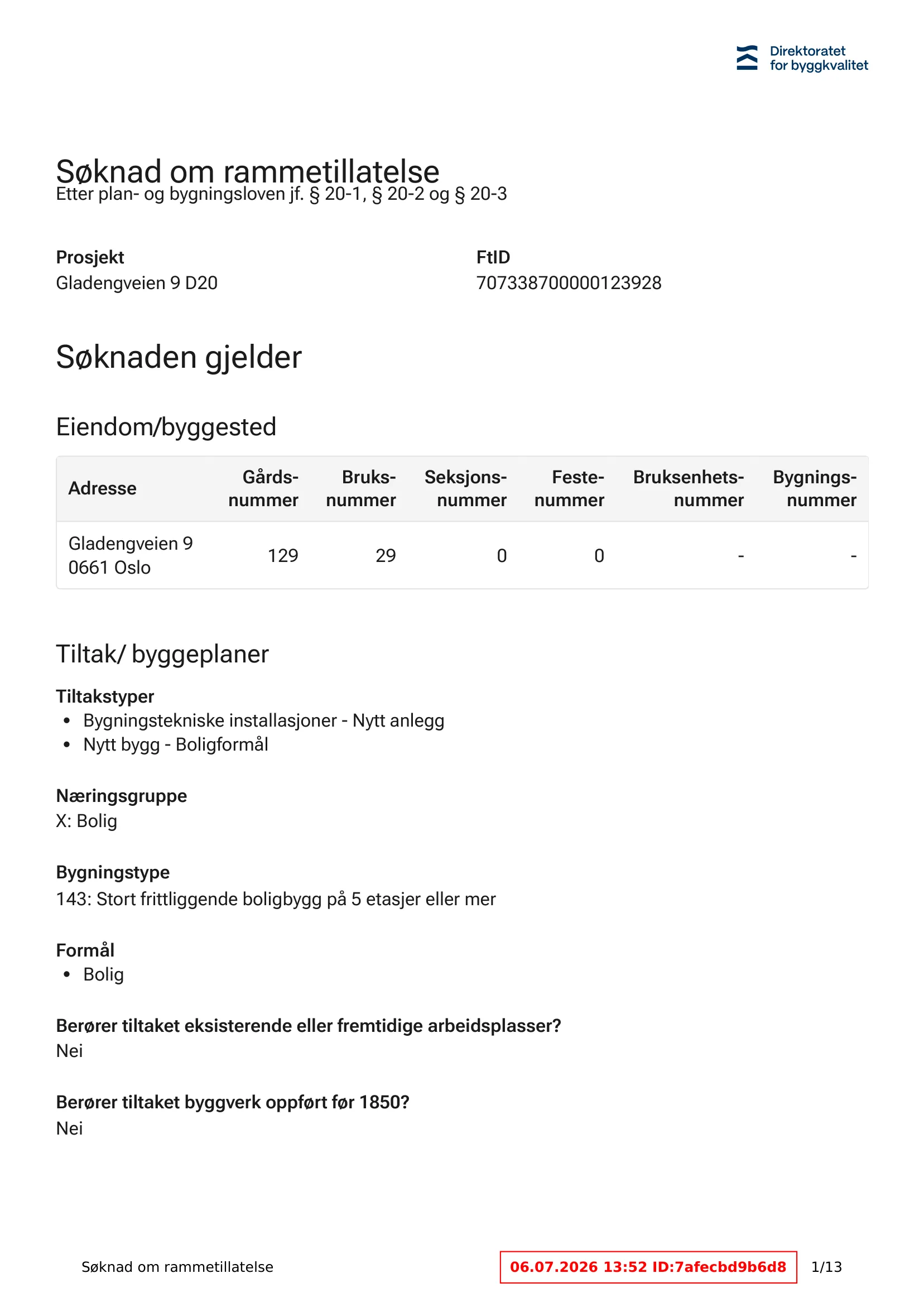 Søknad om rammetillatelse