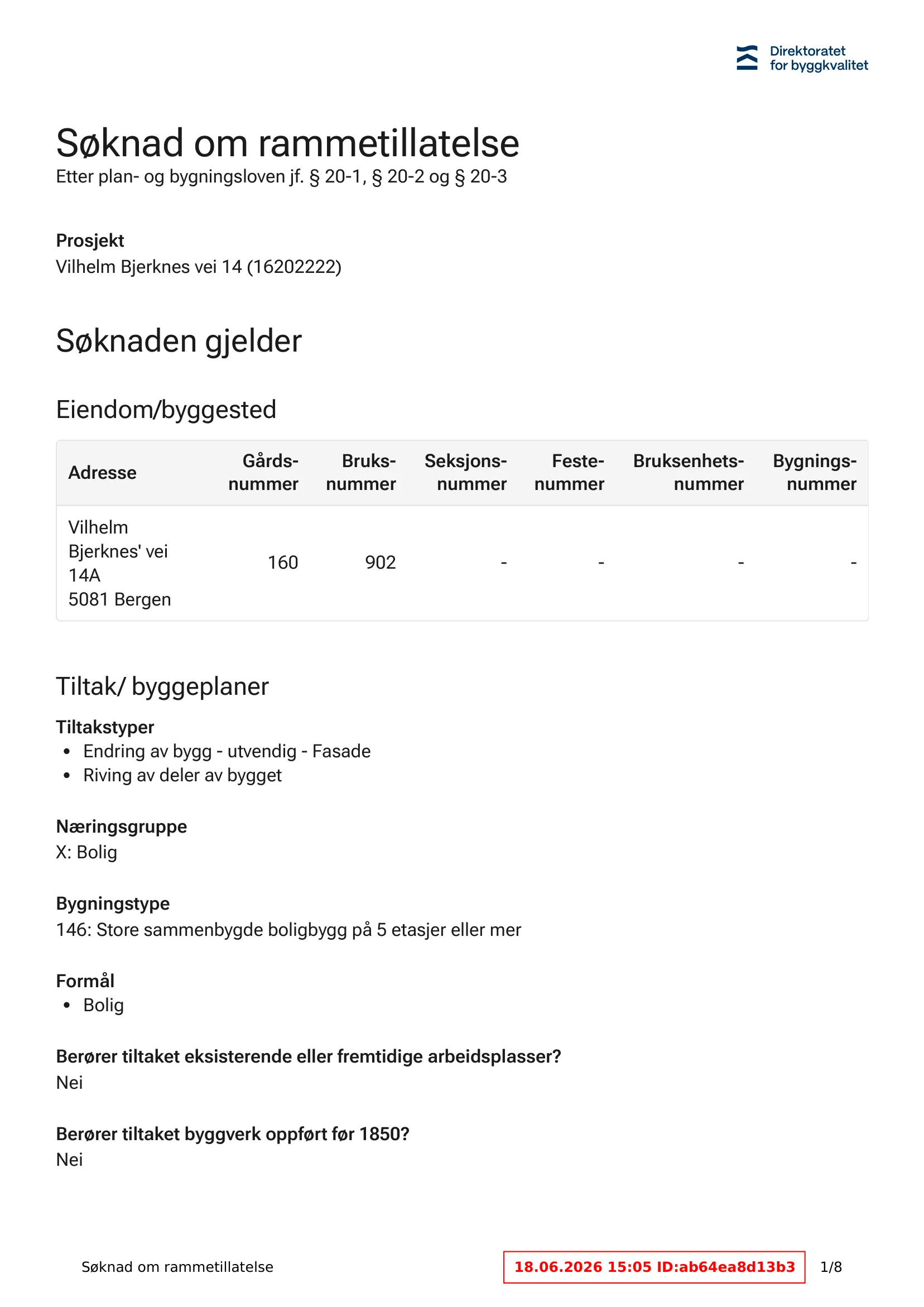 Søknad om rammetillatelse