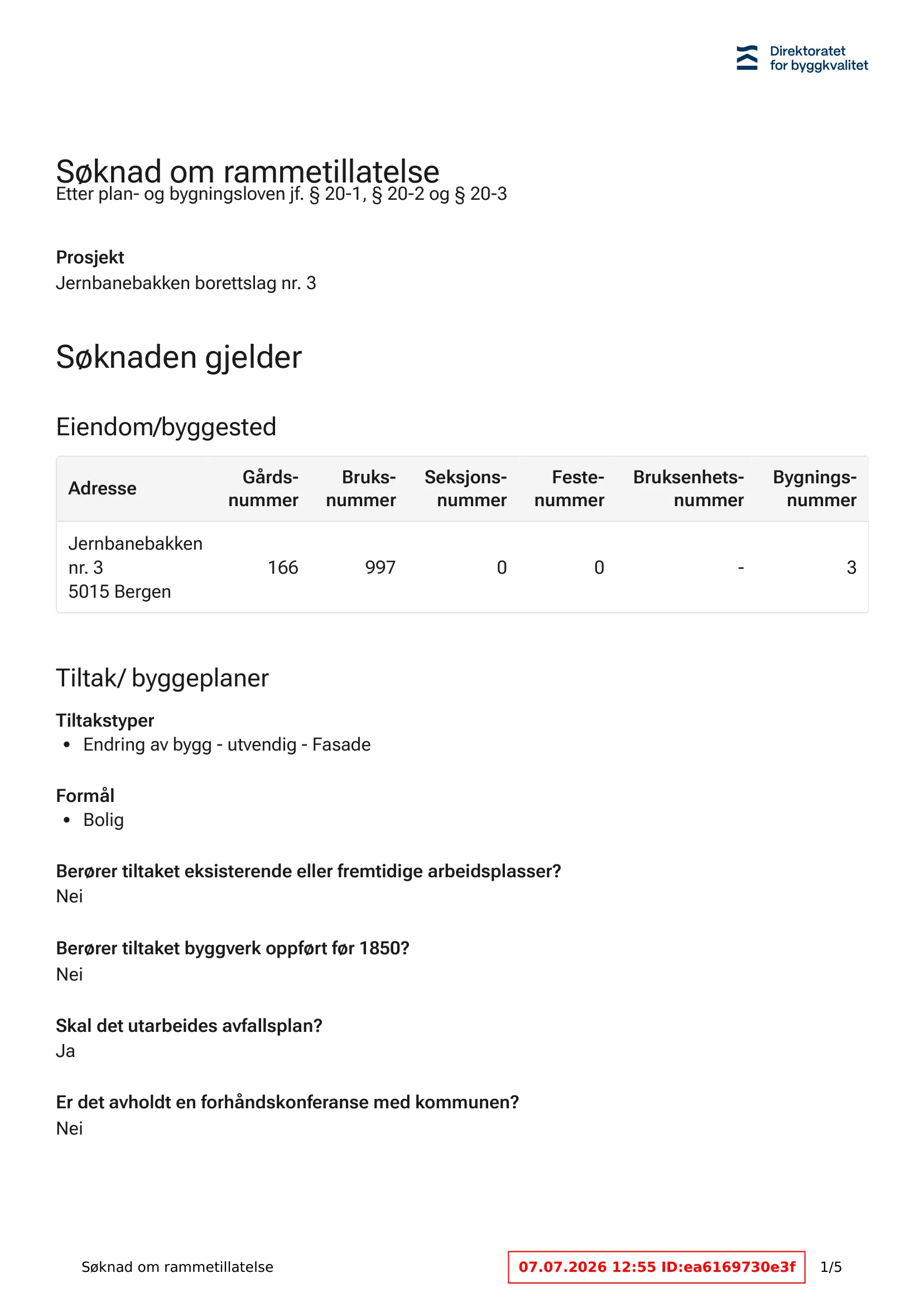 Søknad om rammetillatelse