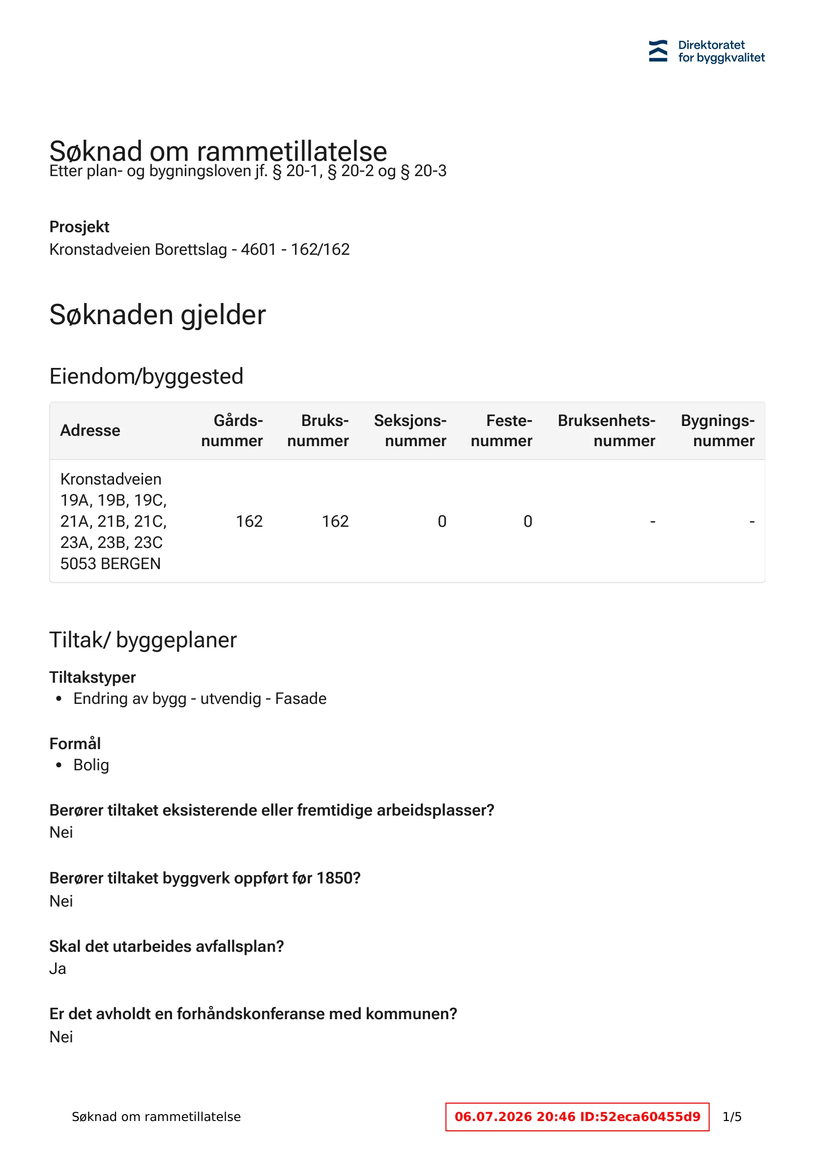 Søknad om rammetillatelse