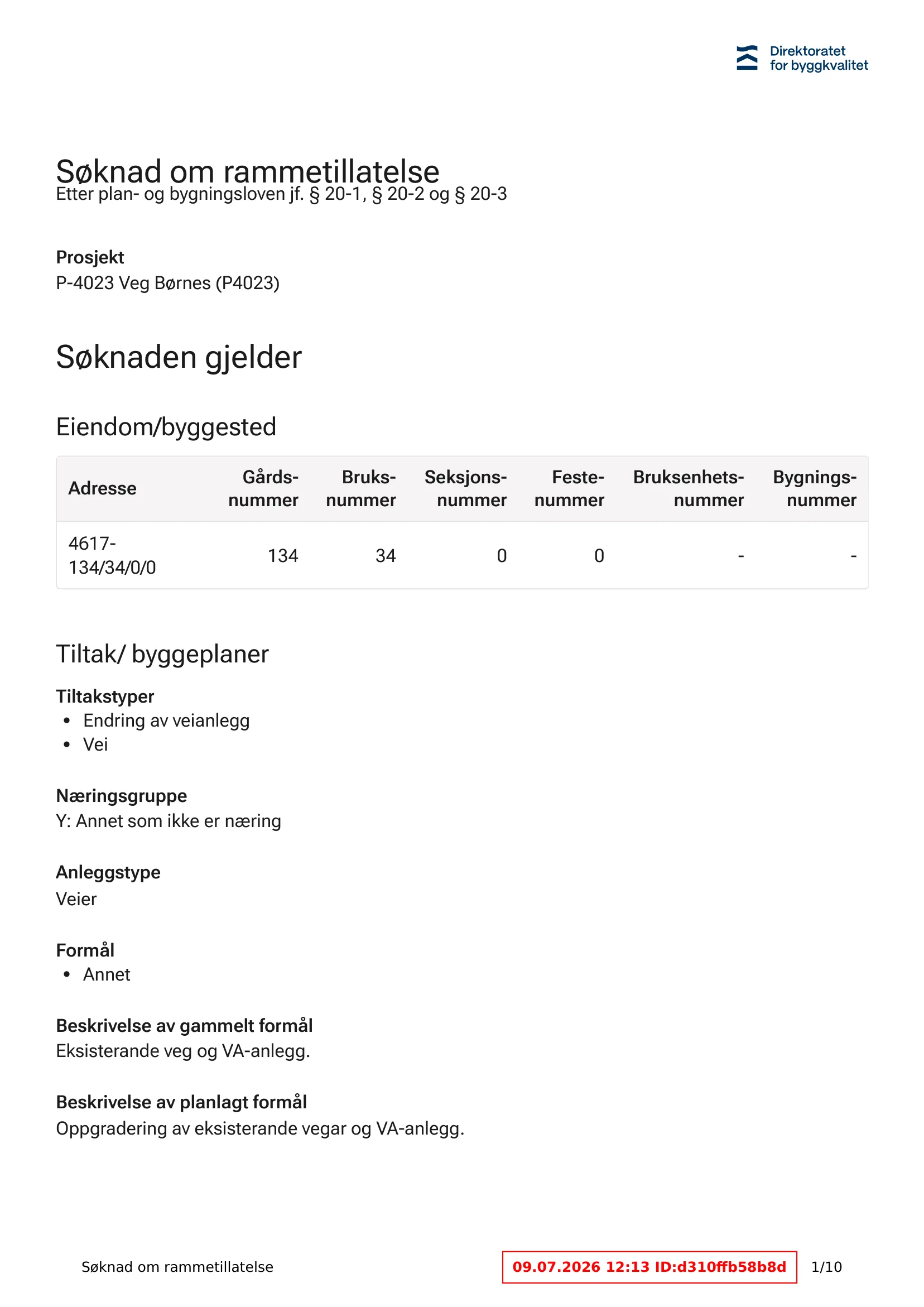 Søknad om rammetillatelse