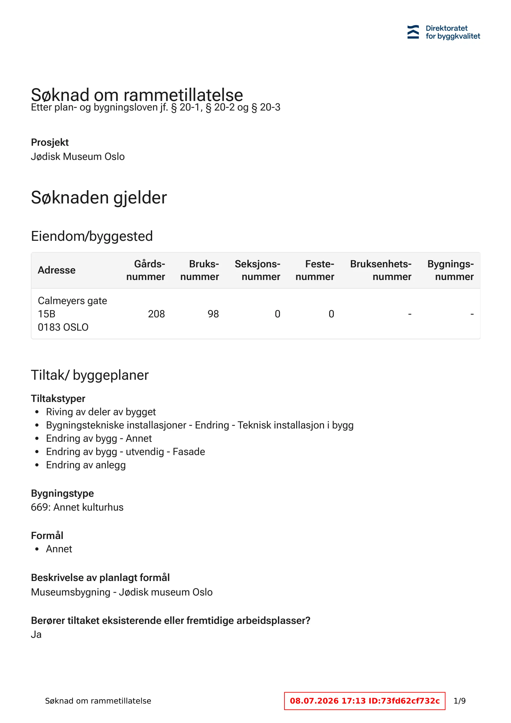 Søknad om rammetillatelse