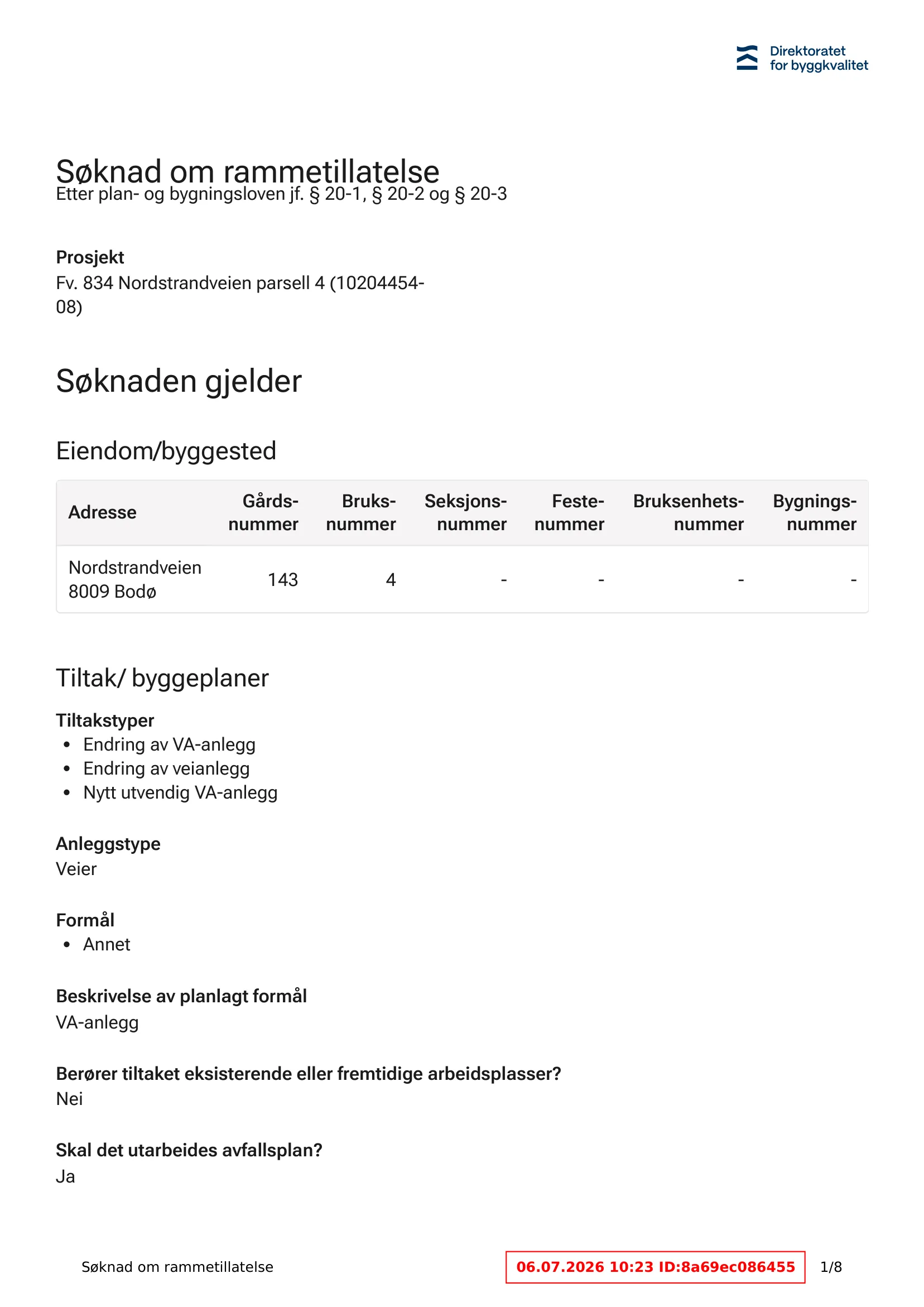 Søknad om rammetillatelse