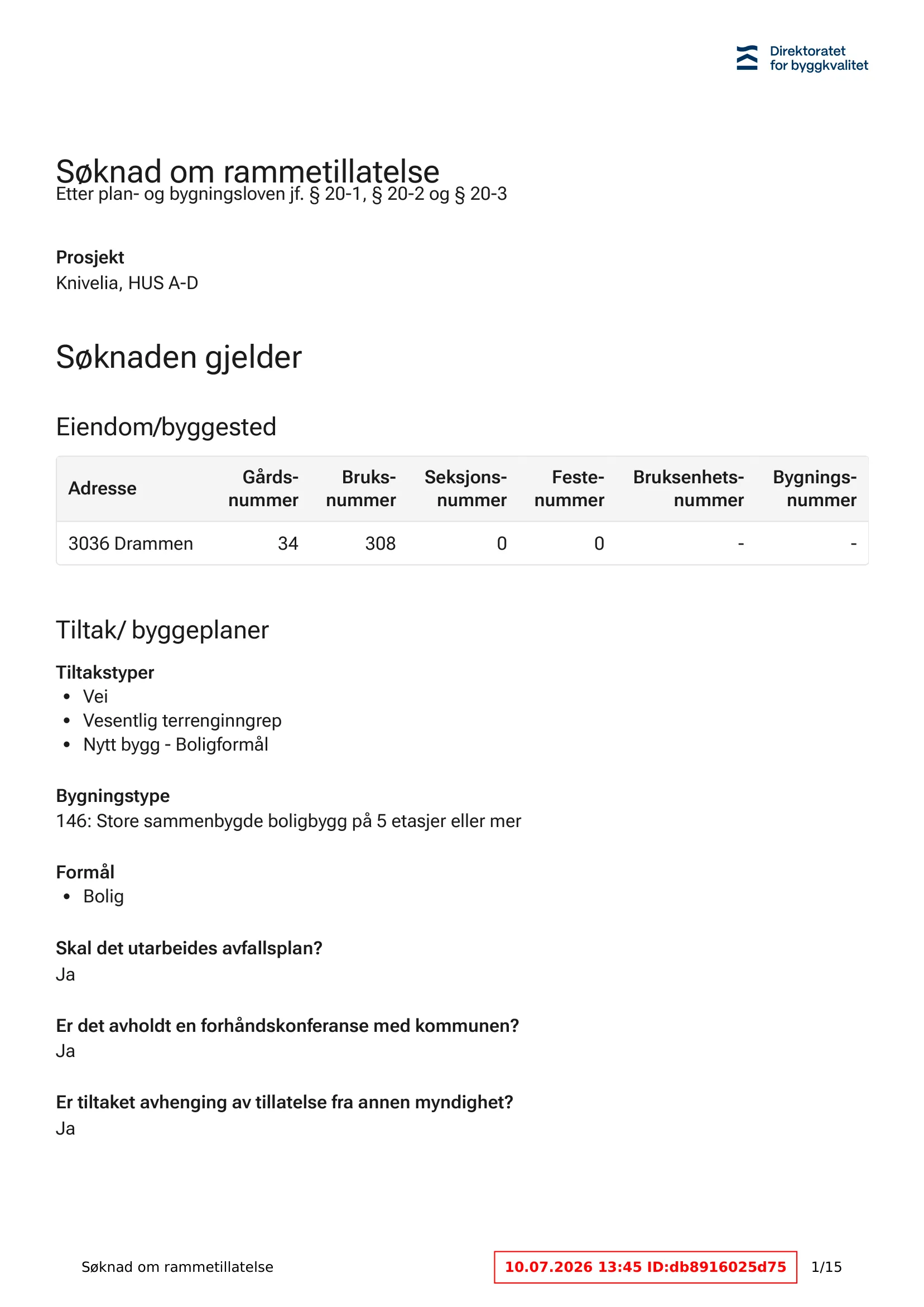 Søknad om rammetillatelse
