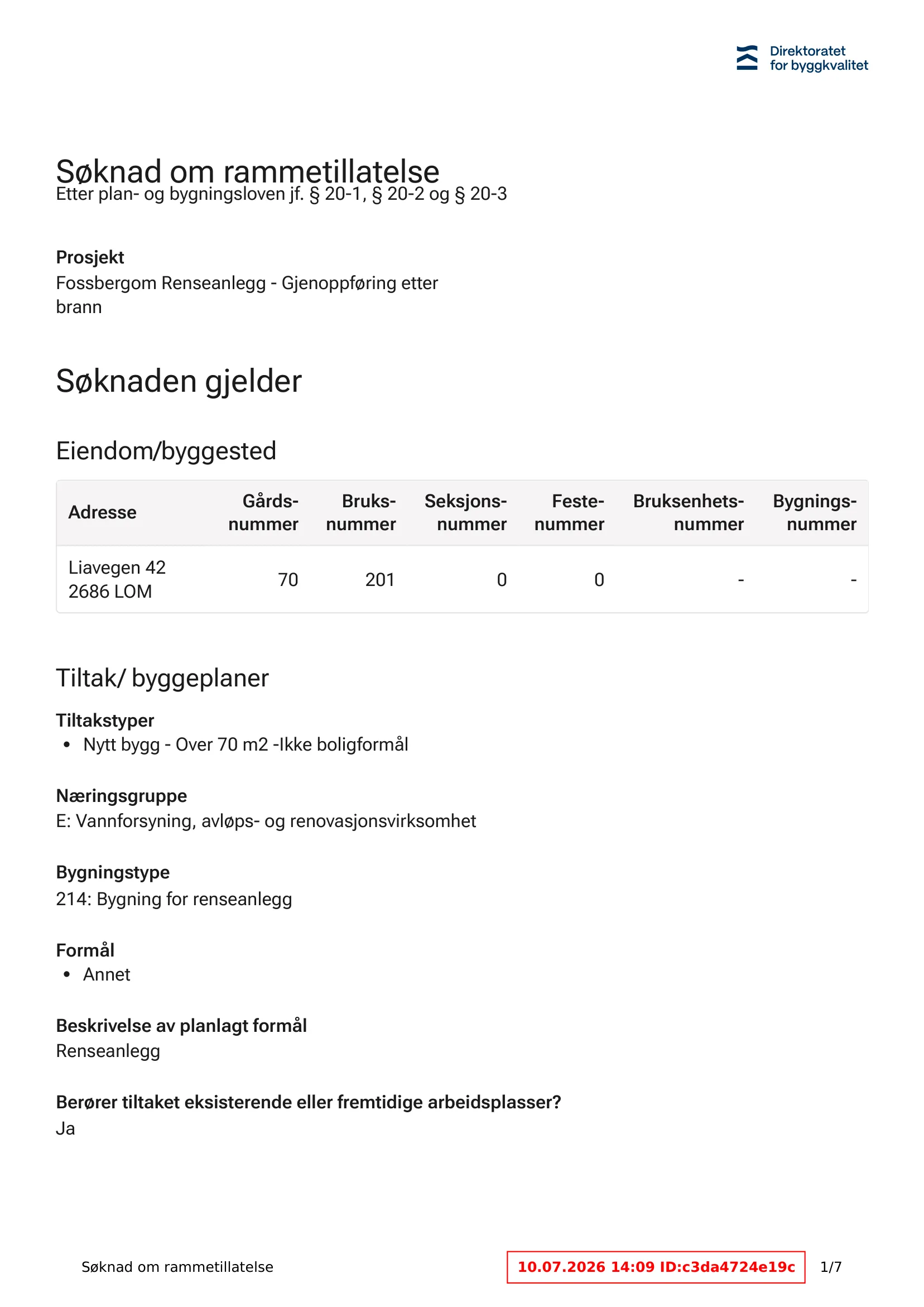 Søknad om rammetillatelse