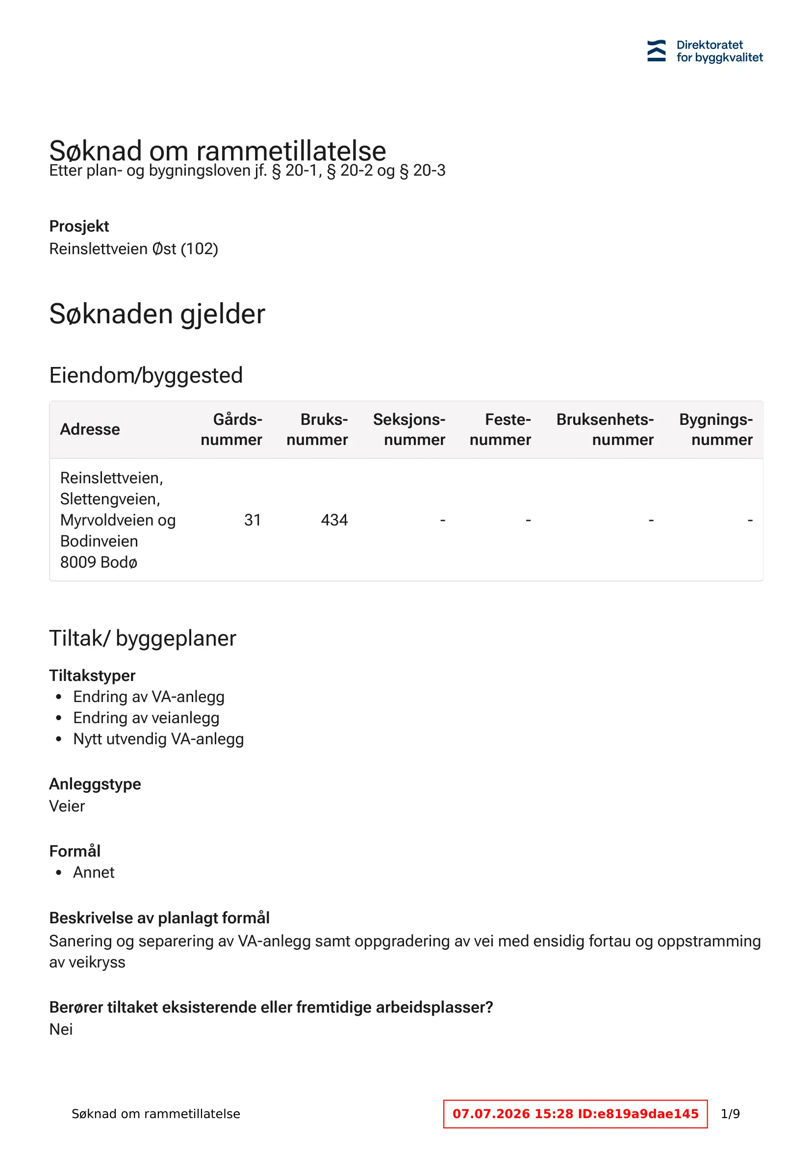 Søknad om rammetillatelse