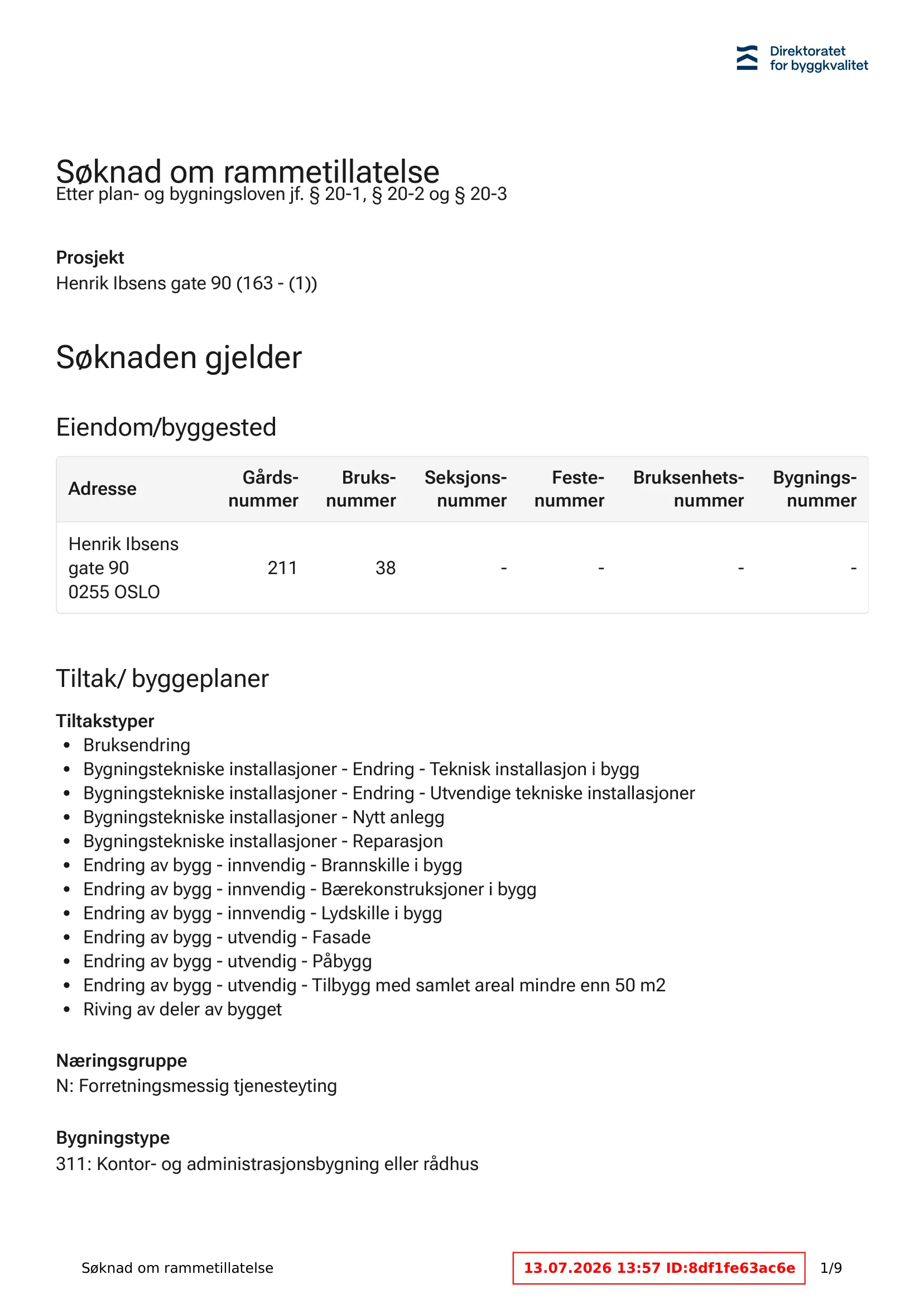 Søknad om rammetillatelse