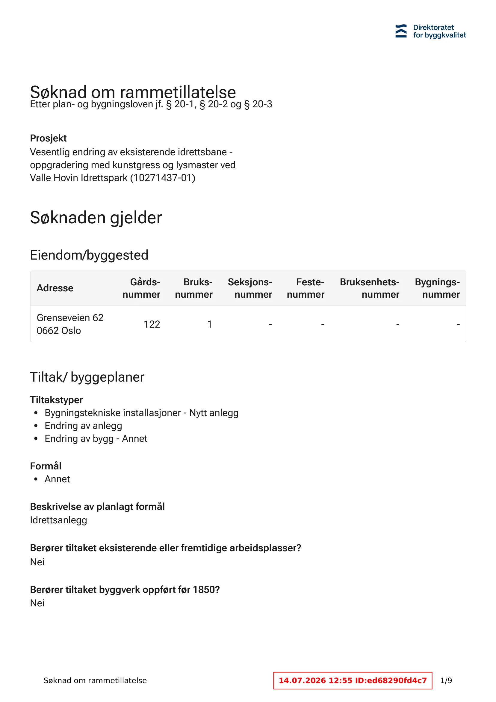 Søknad om rammetillatelse