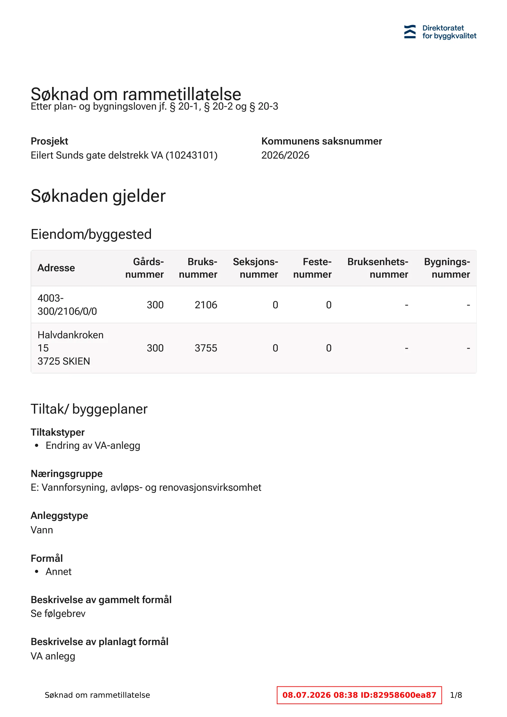 Søknad om rammetillatelse