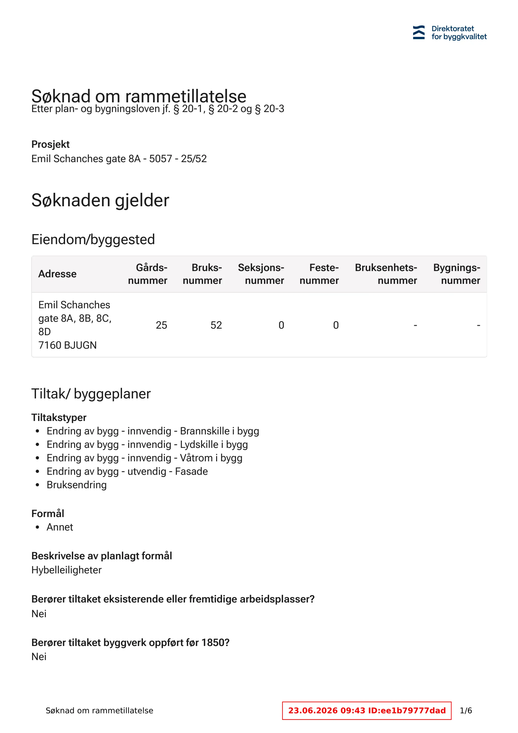 Søknad om rammetillatelse