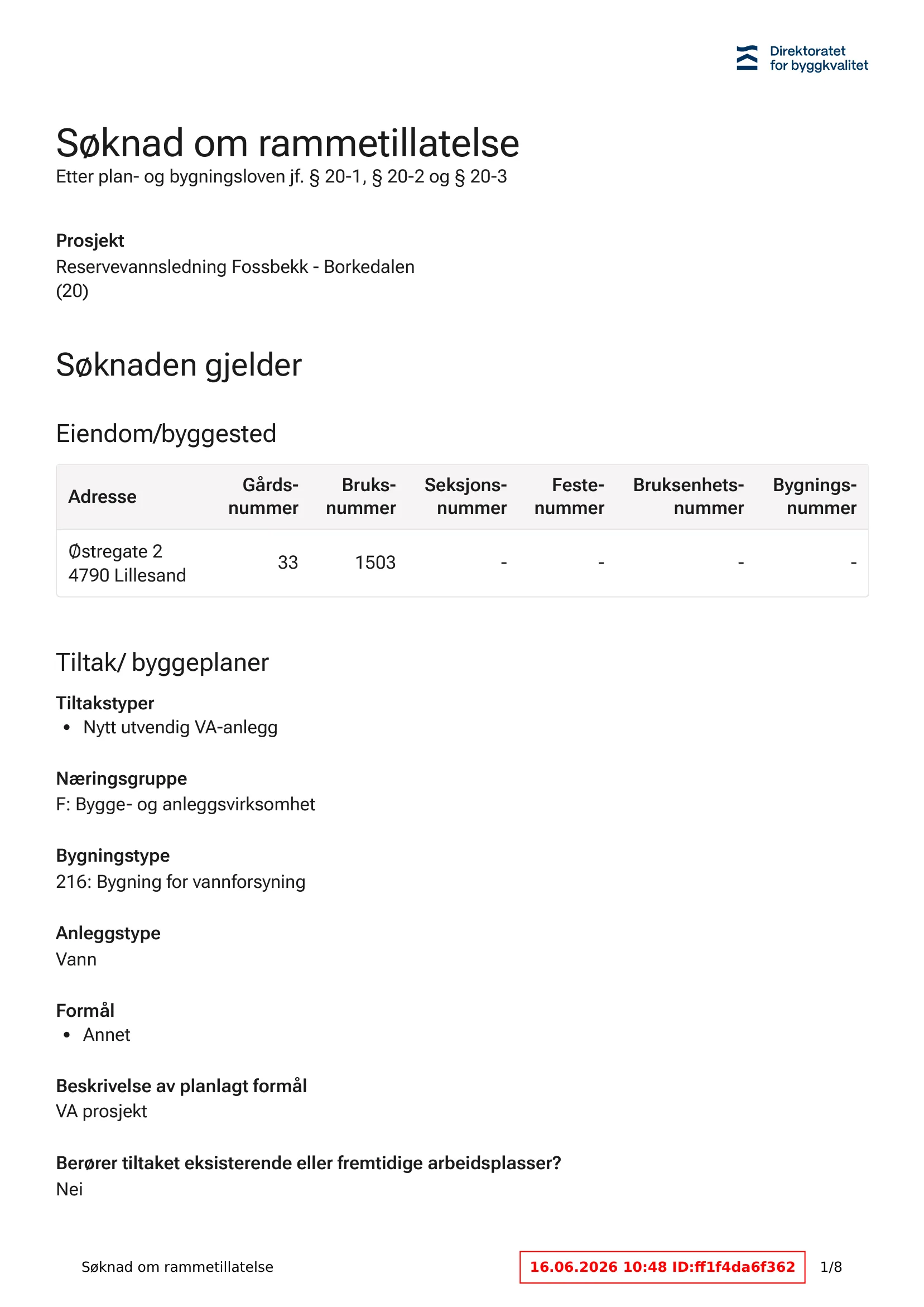 Søknad om rammetillatelse