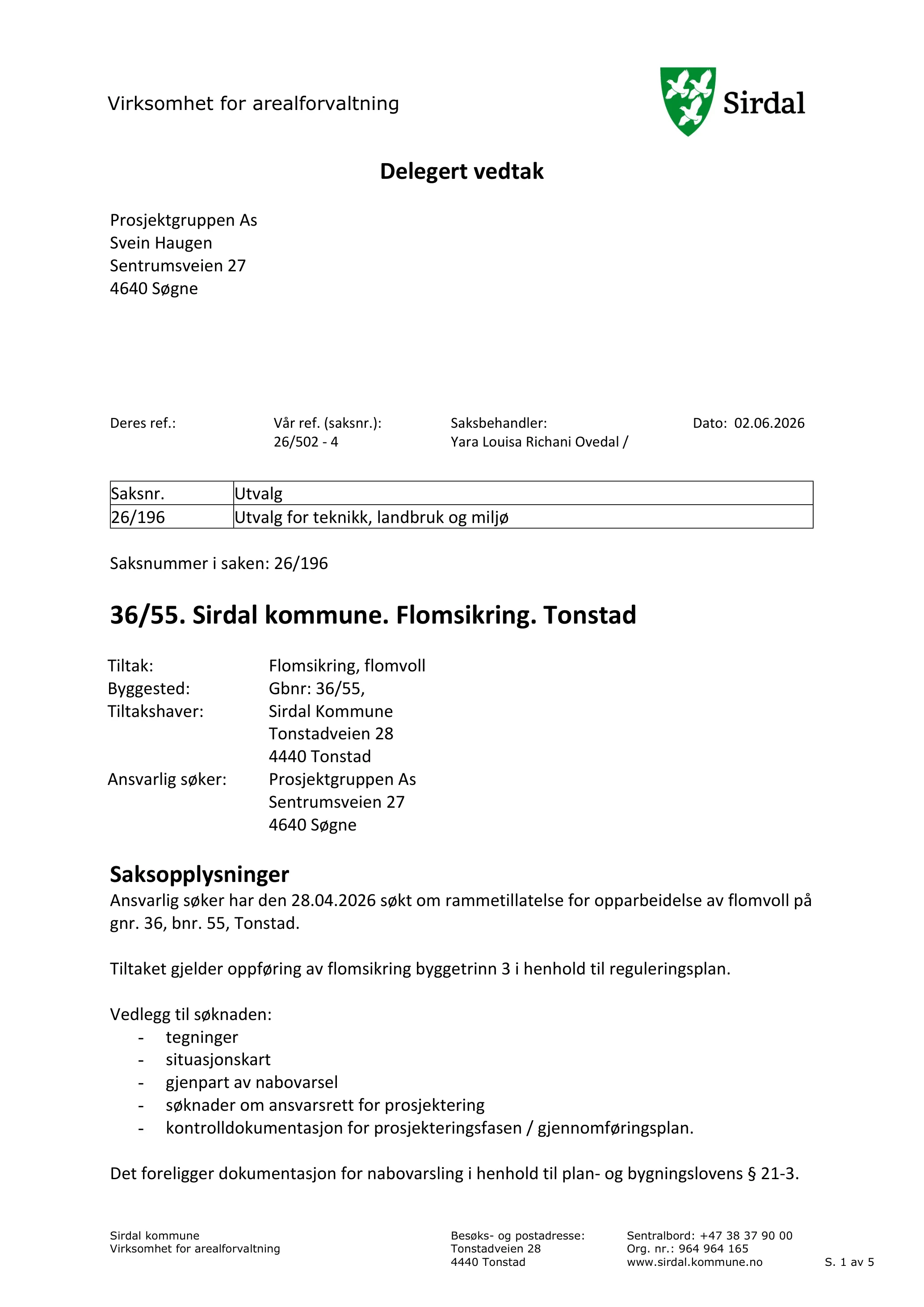Søknad om rammetillatelse