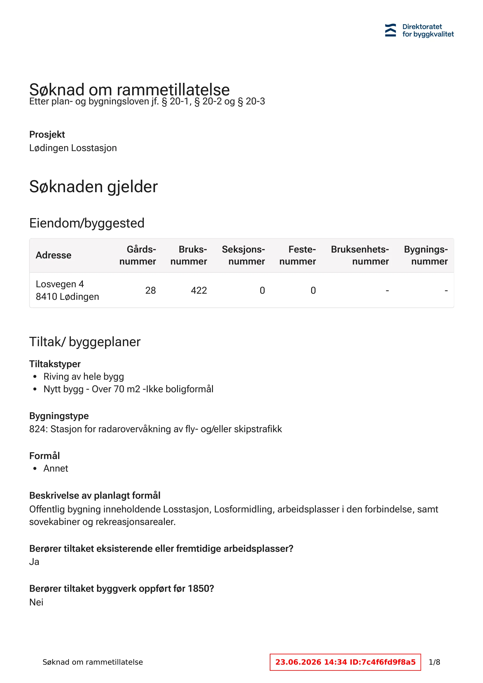 Søknad om rammetillatelse