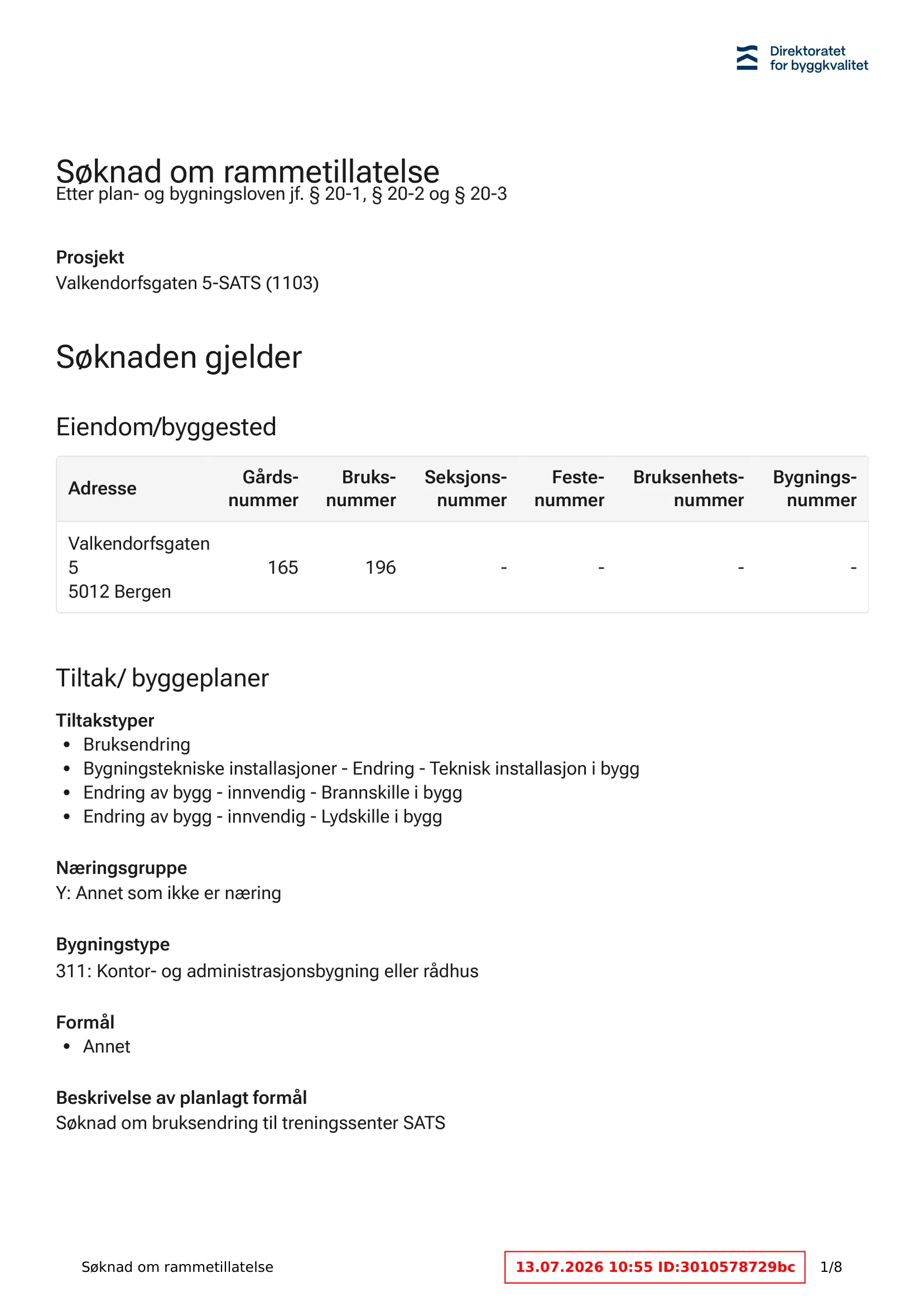 Søknad om rammetillatelse