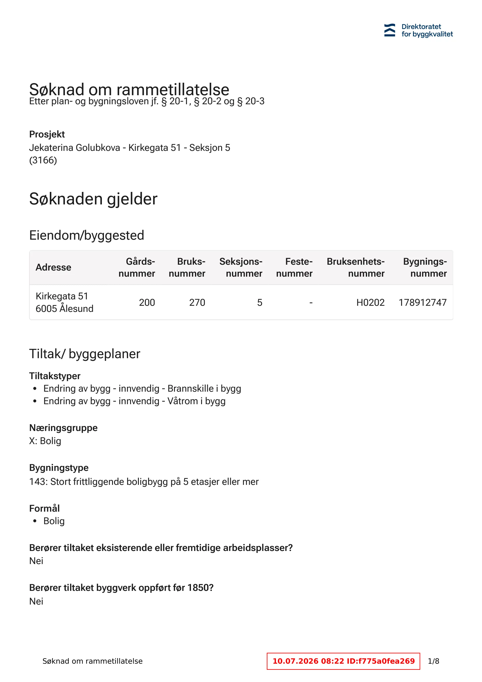 Søknad om rammetillatelse