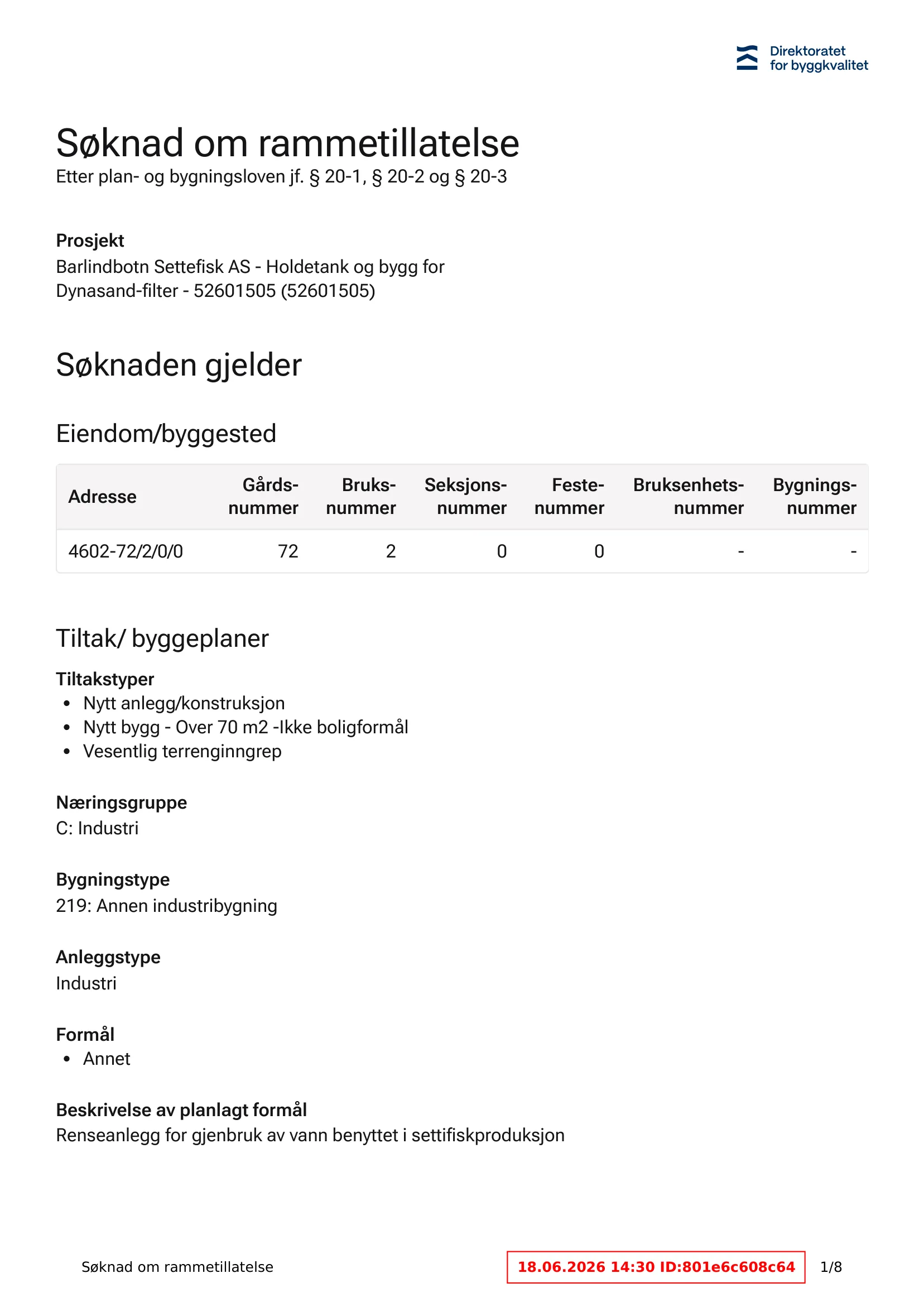 Søknad om rammetillatelse