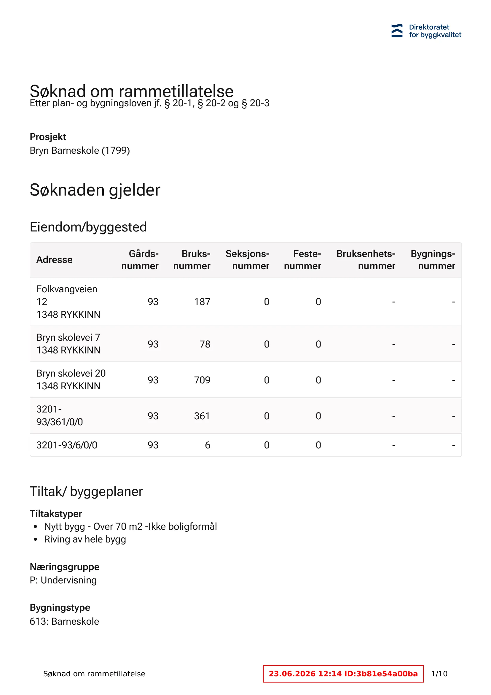 Søknad om rammetillatelse