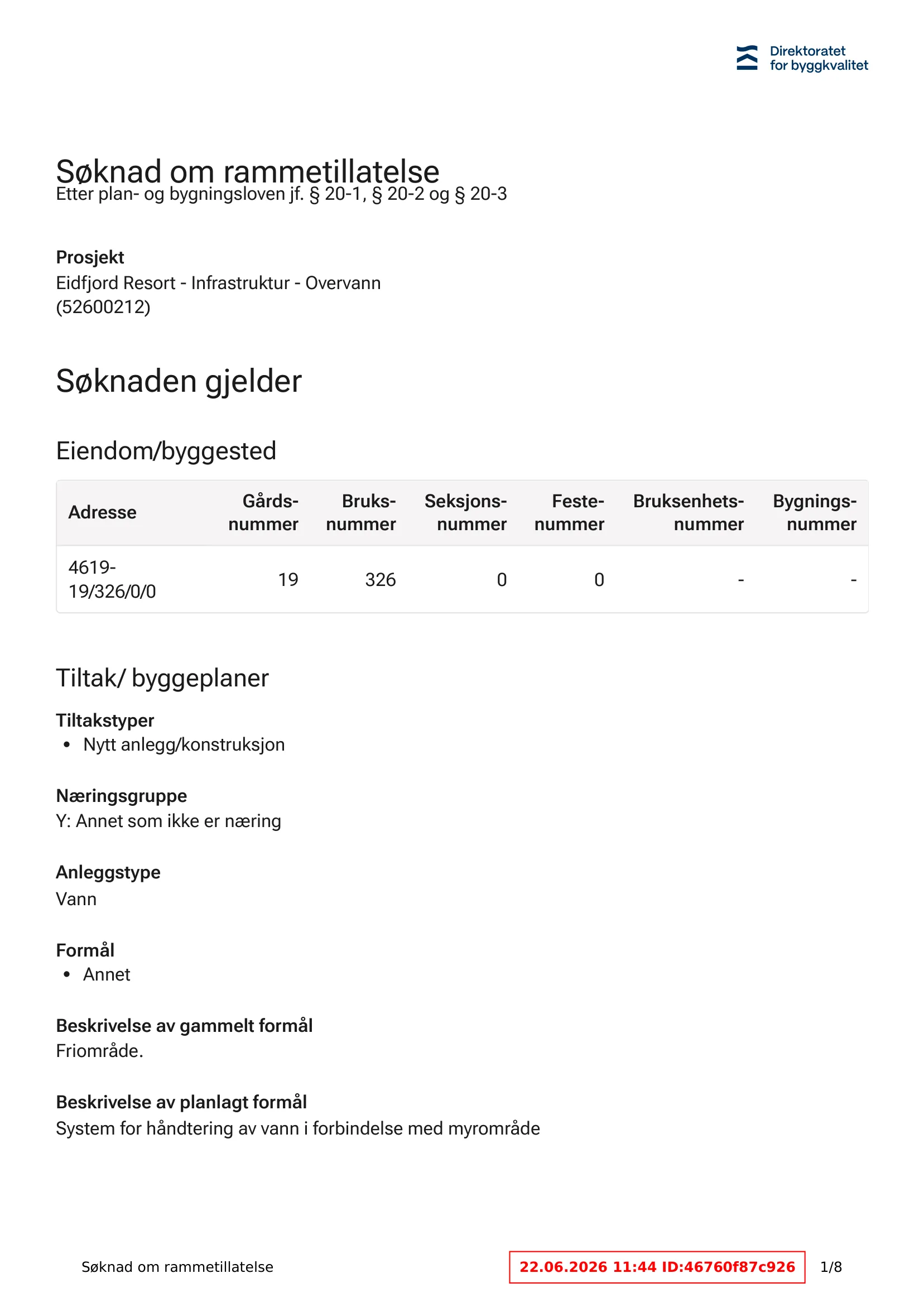 Søknad om rammetillatelse