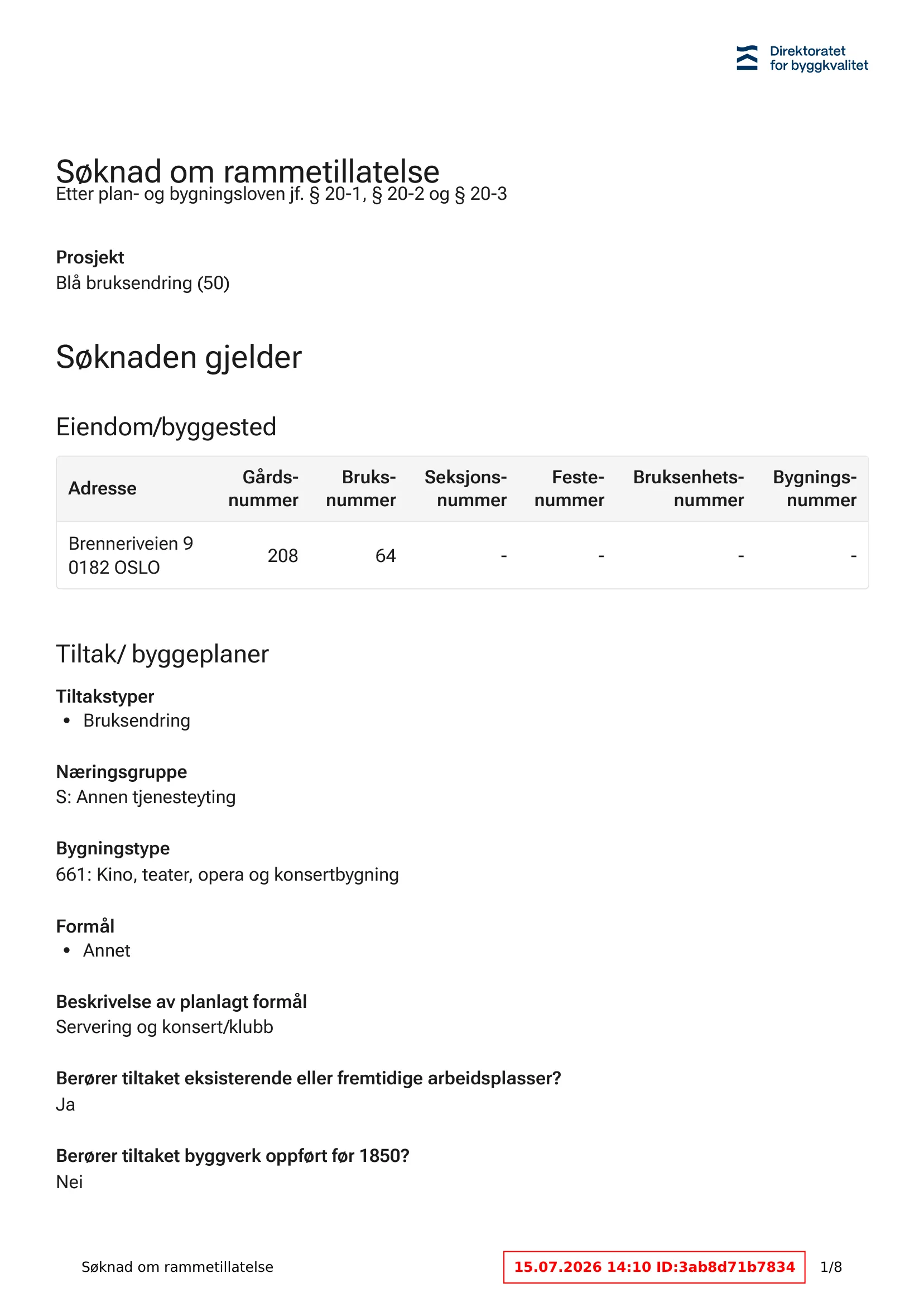 Søknad om rammetillatelse