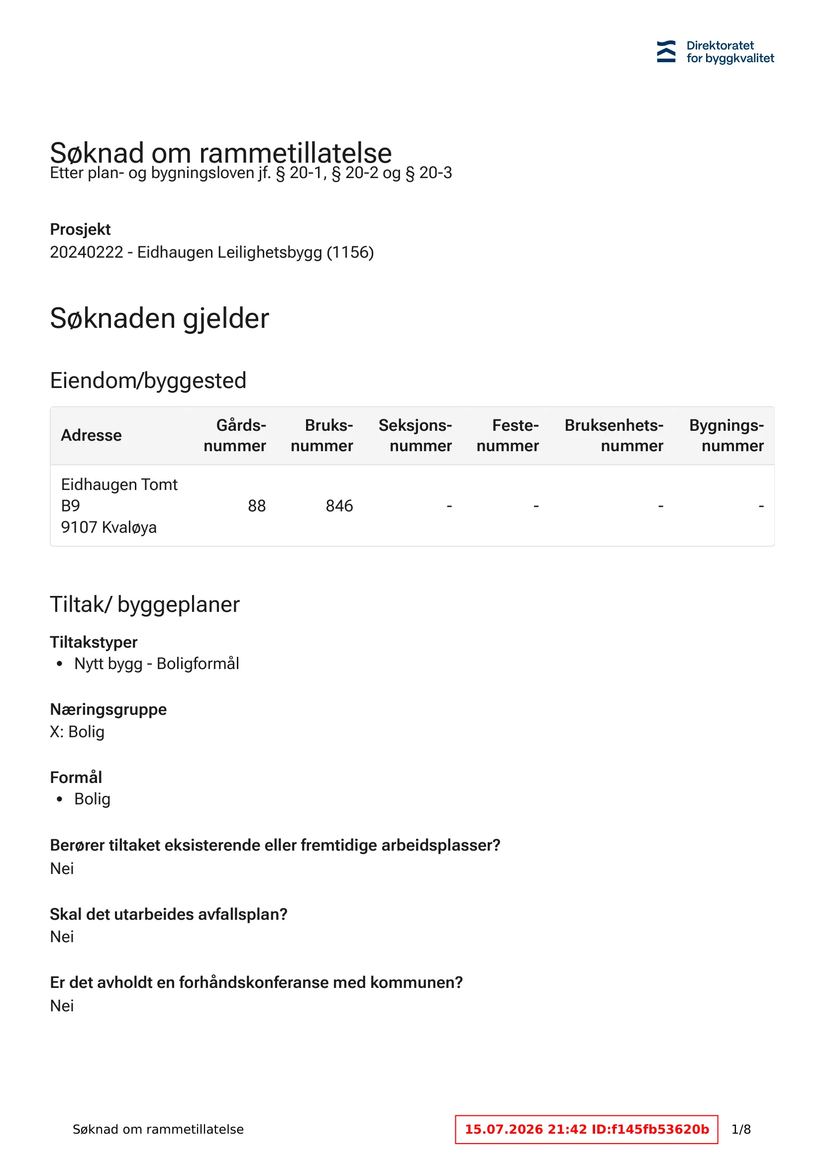 Søknad om rammetillatelse