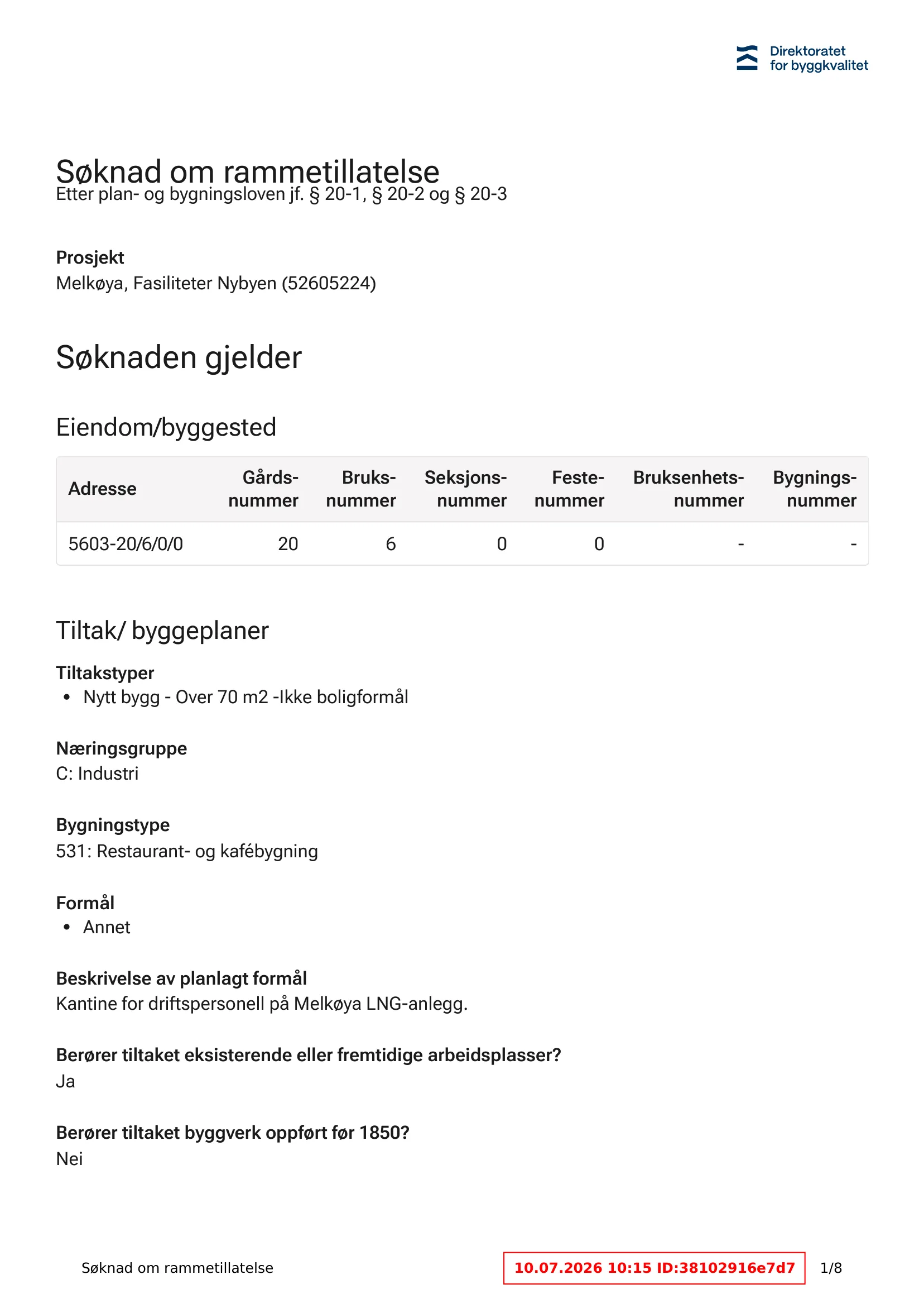 Søknad om rammetillatelse