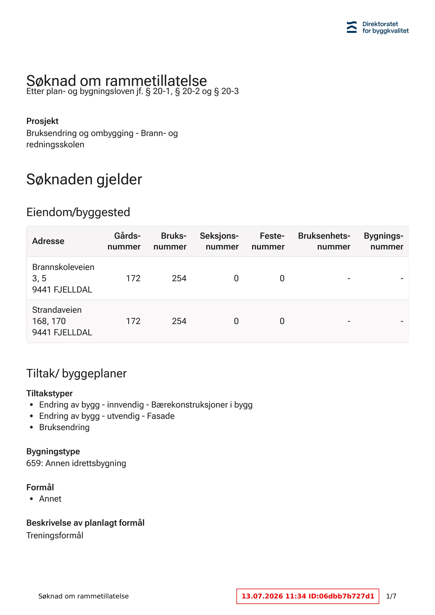Søknad om rammetillatelse