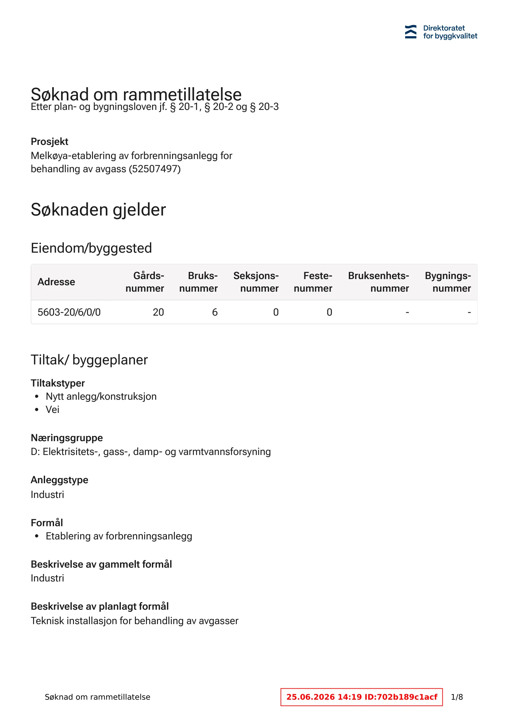 Søknad om rammetillatelse