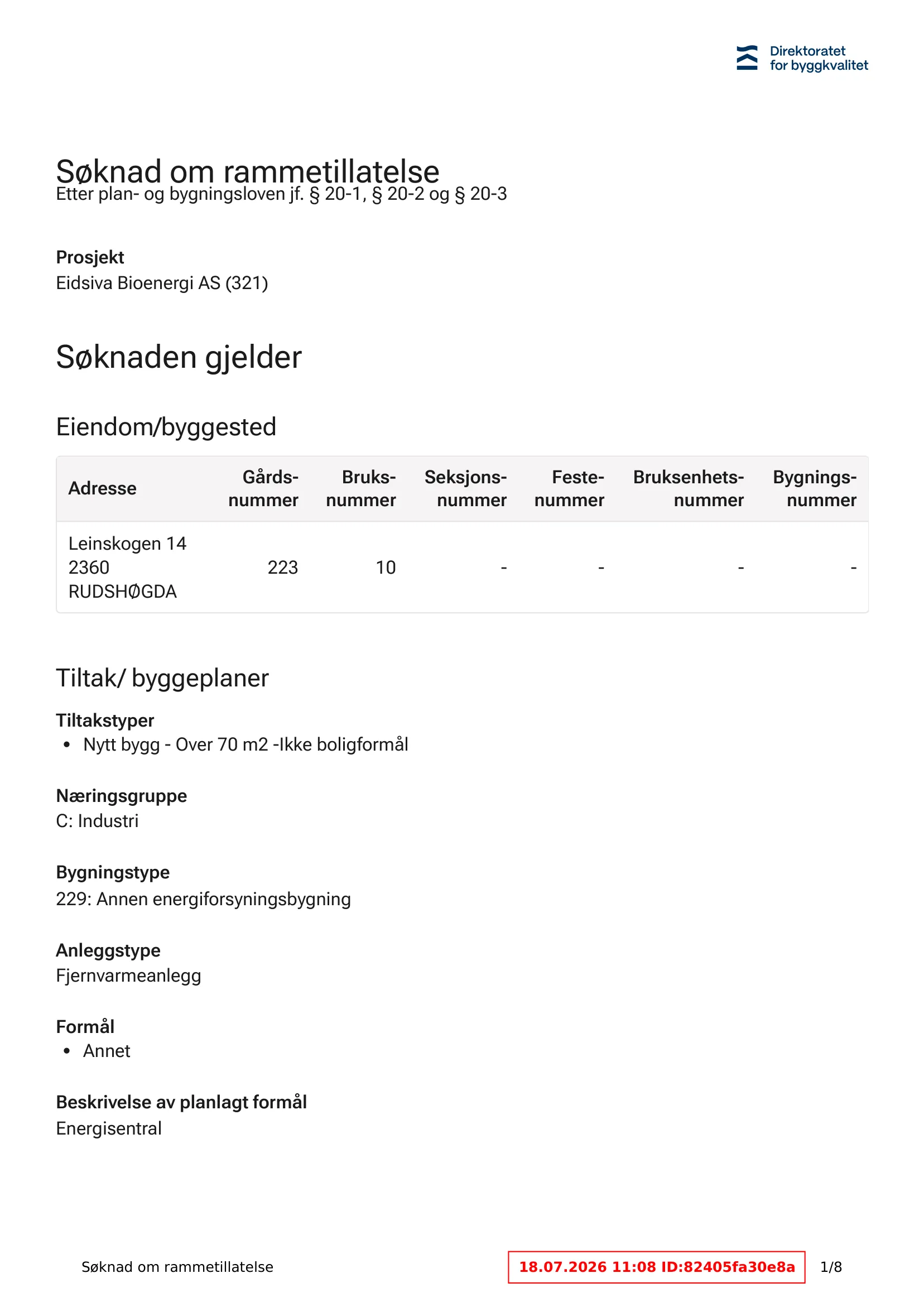 Søknad om rammetillatelse