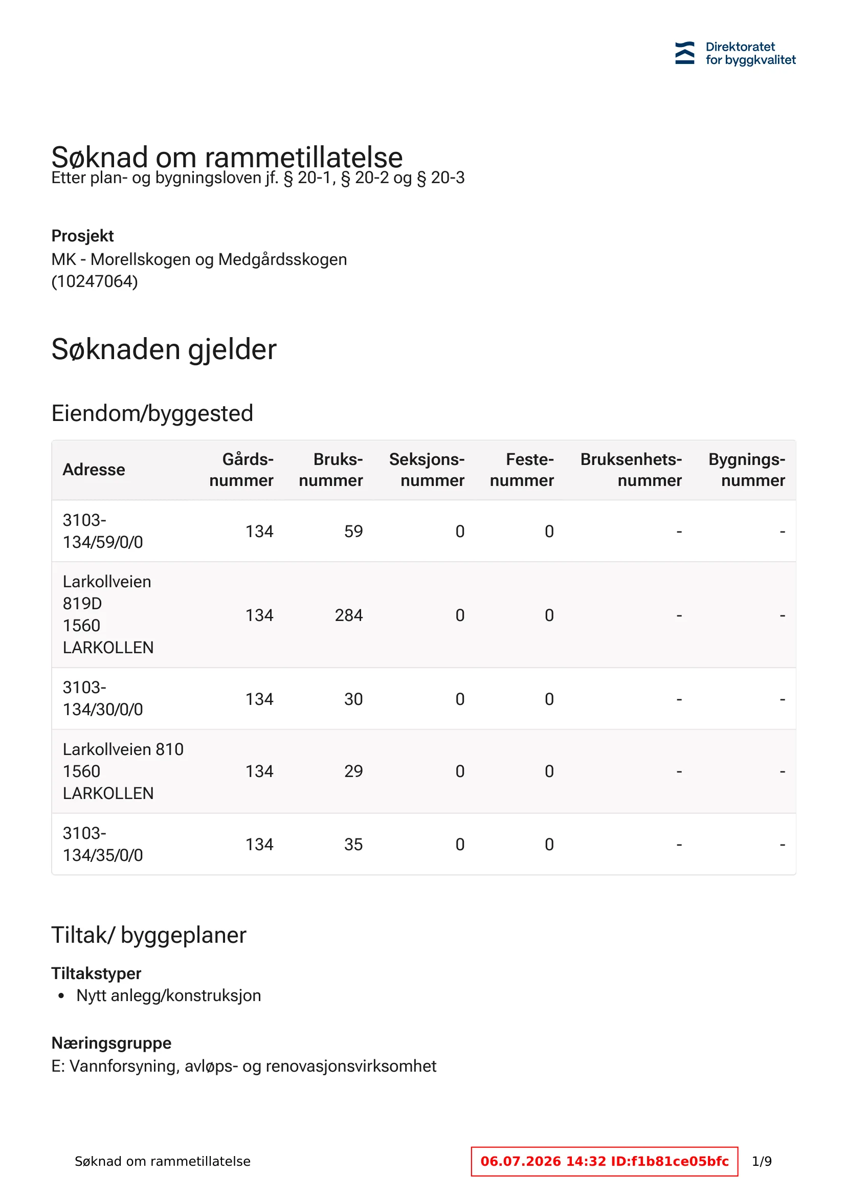 Søknad om rammetillatelse