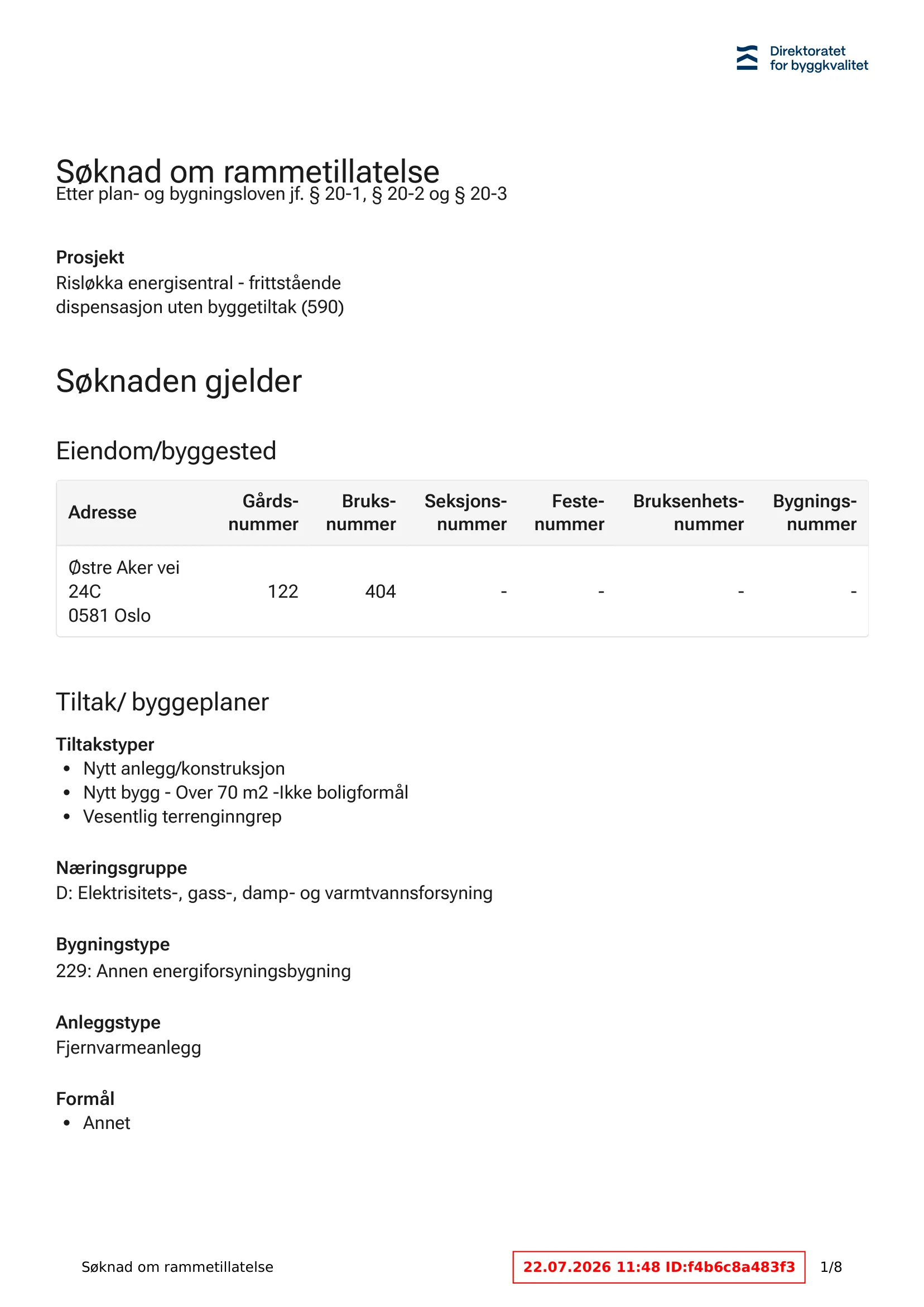 Søknad om rammetillatelse