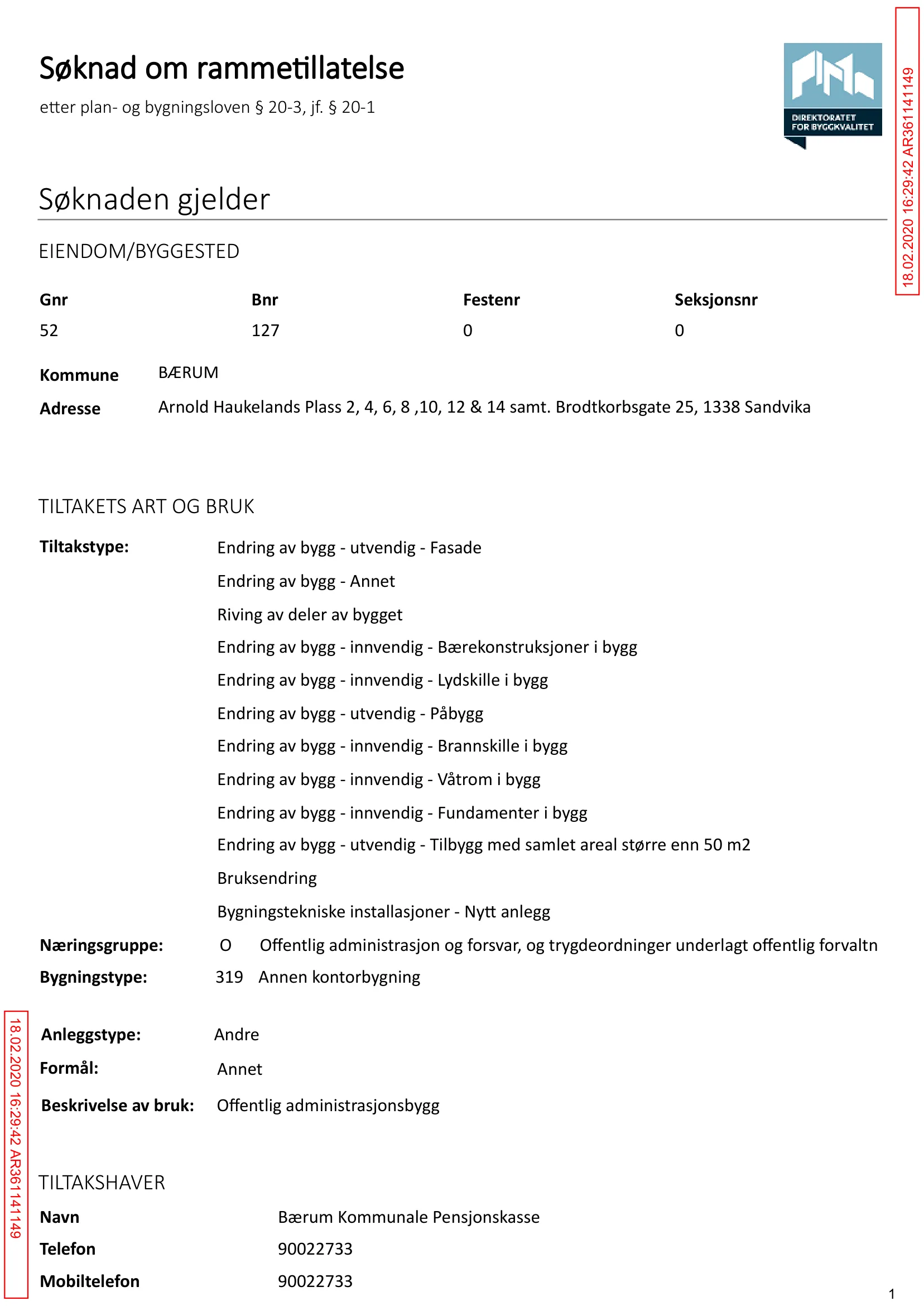 Søknad om rammetillatelse