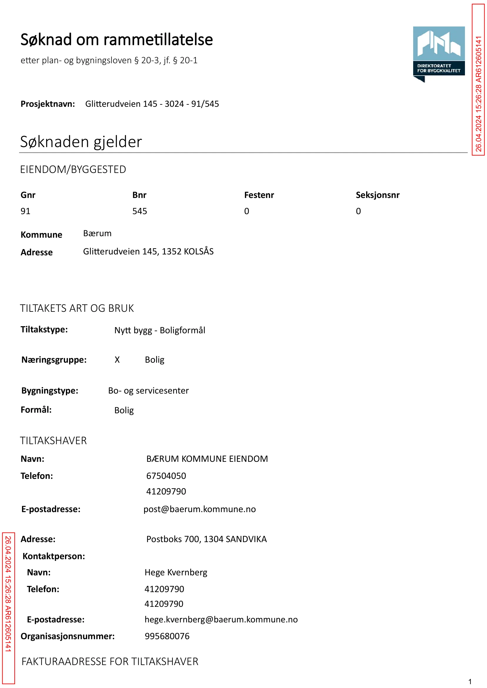 Søknad om rammetillatelse