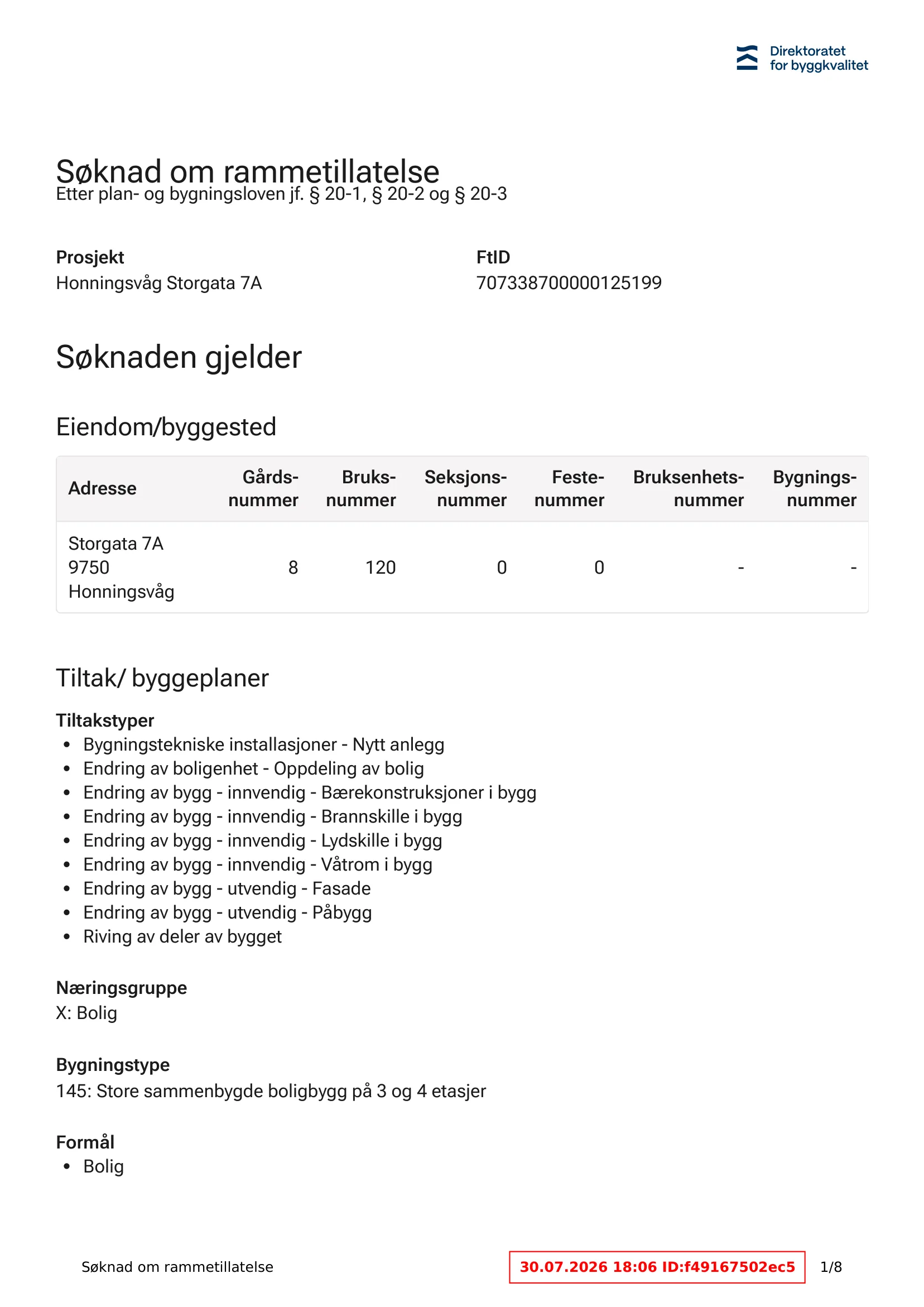 Søknad om rammetillatelse