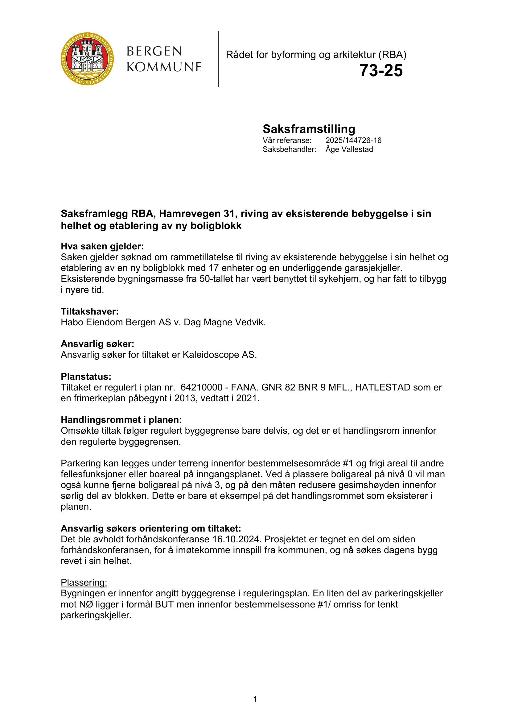 Søknad om rammetillatelse