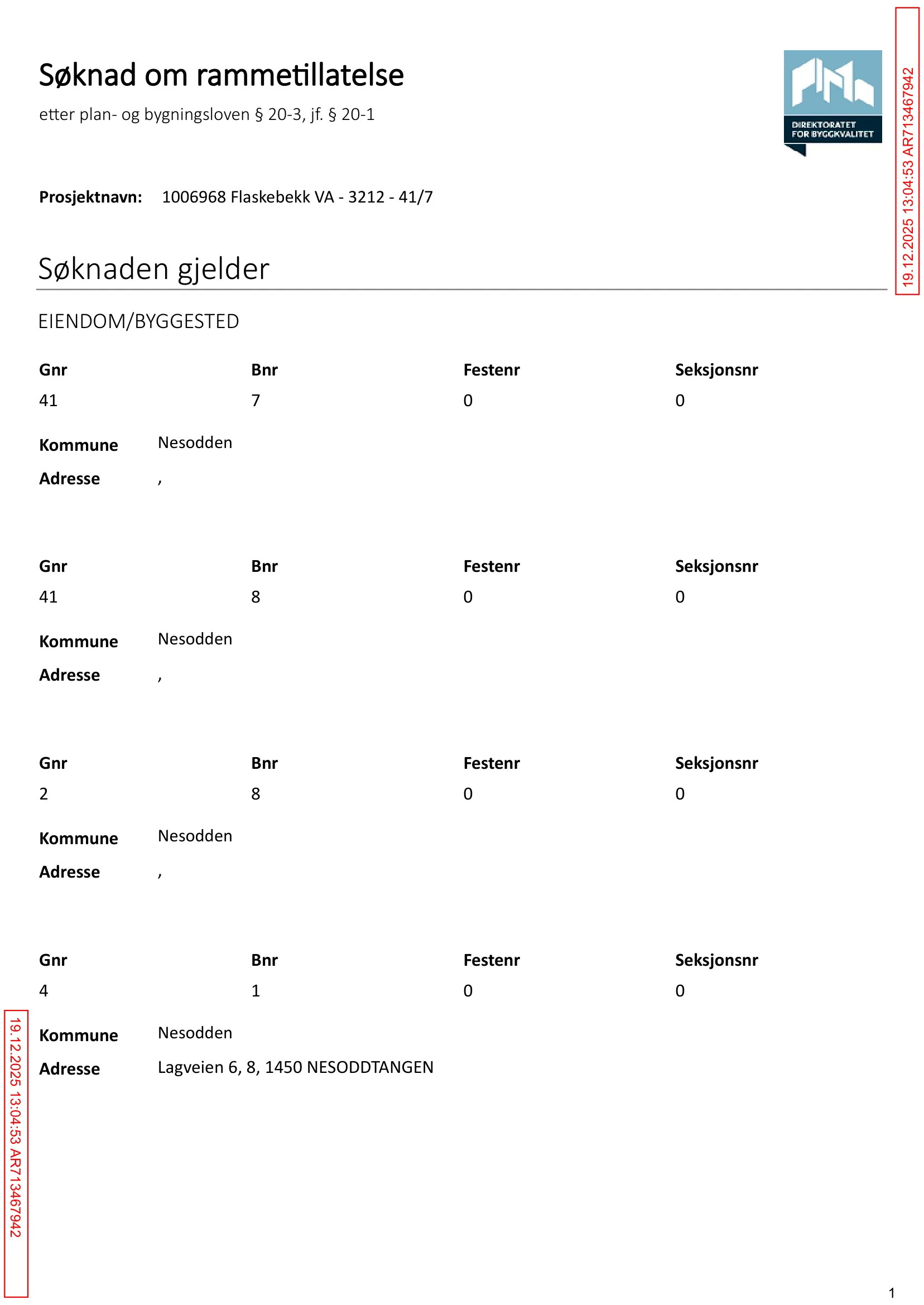 Søknad om rammetillatelse