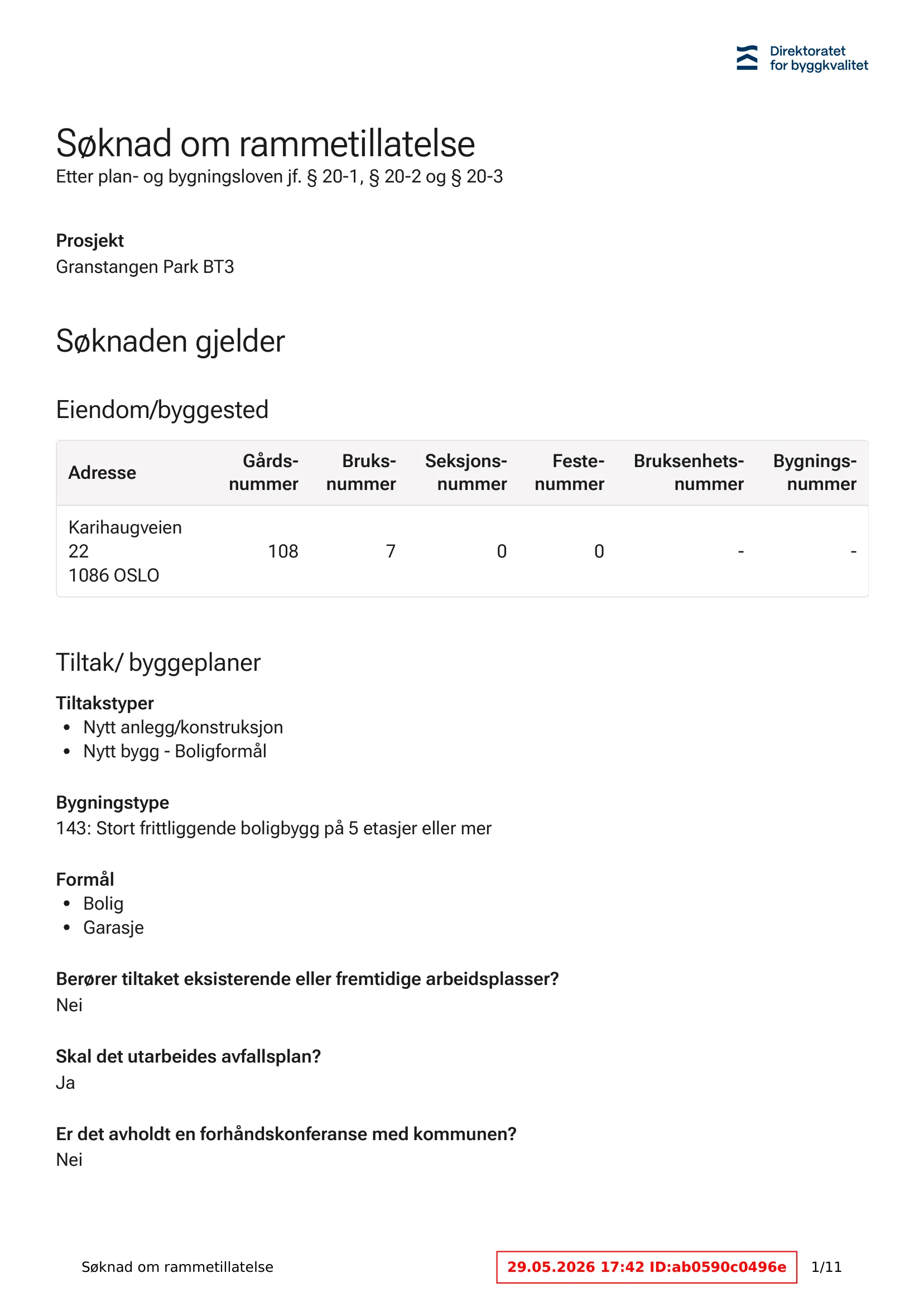 Søknad om rammetillatelse