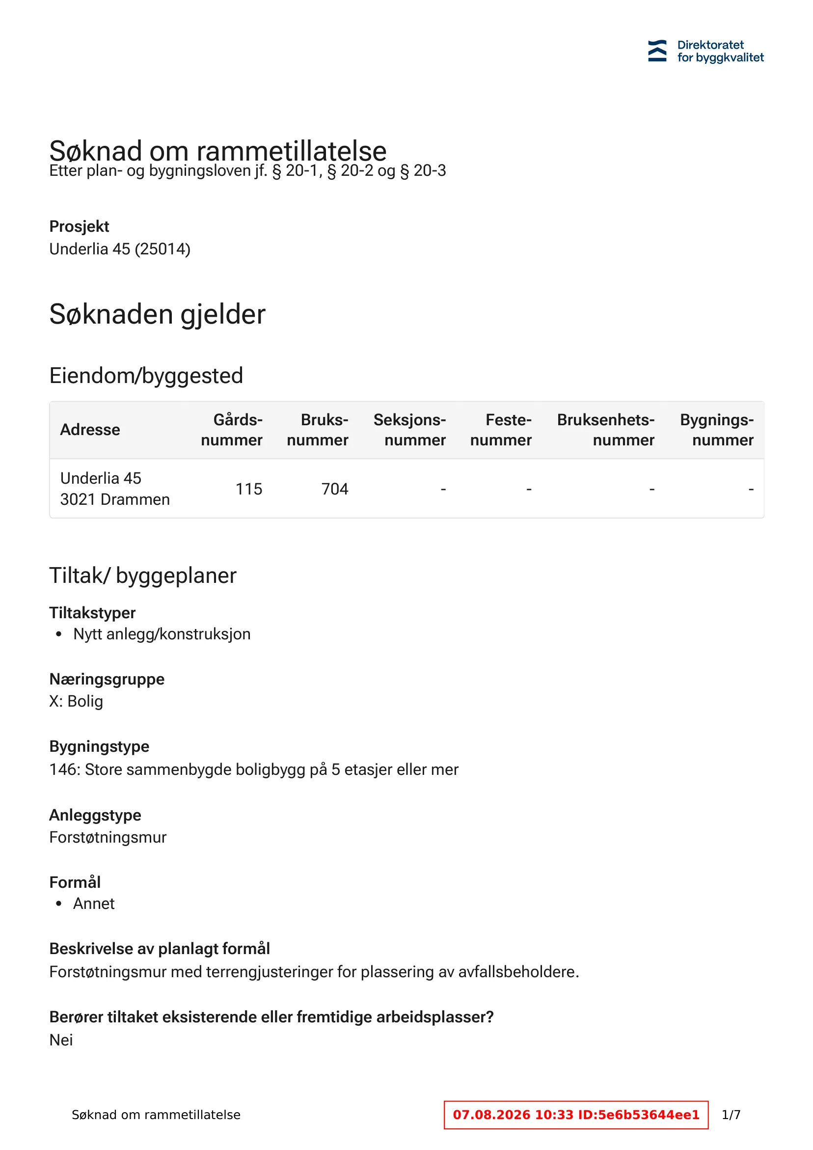 Søknad om rammetillatelse