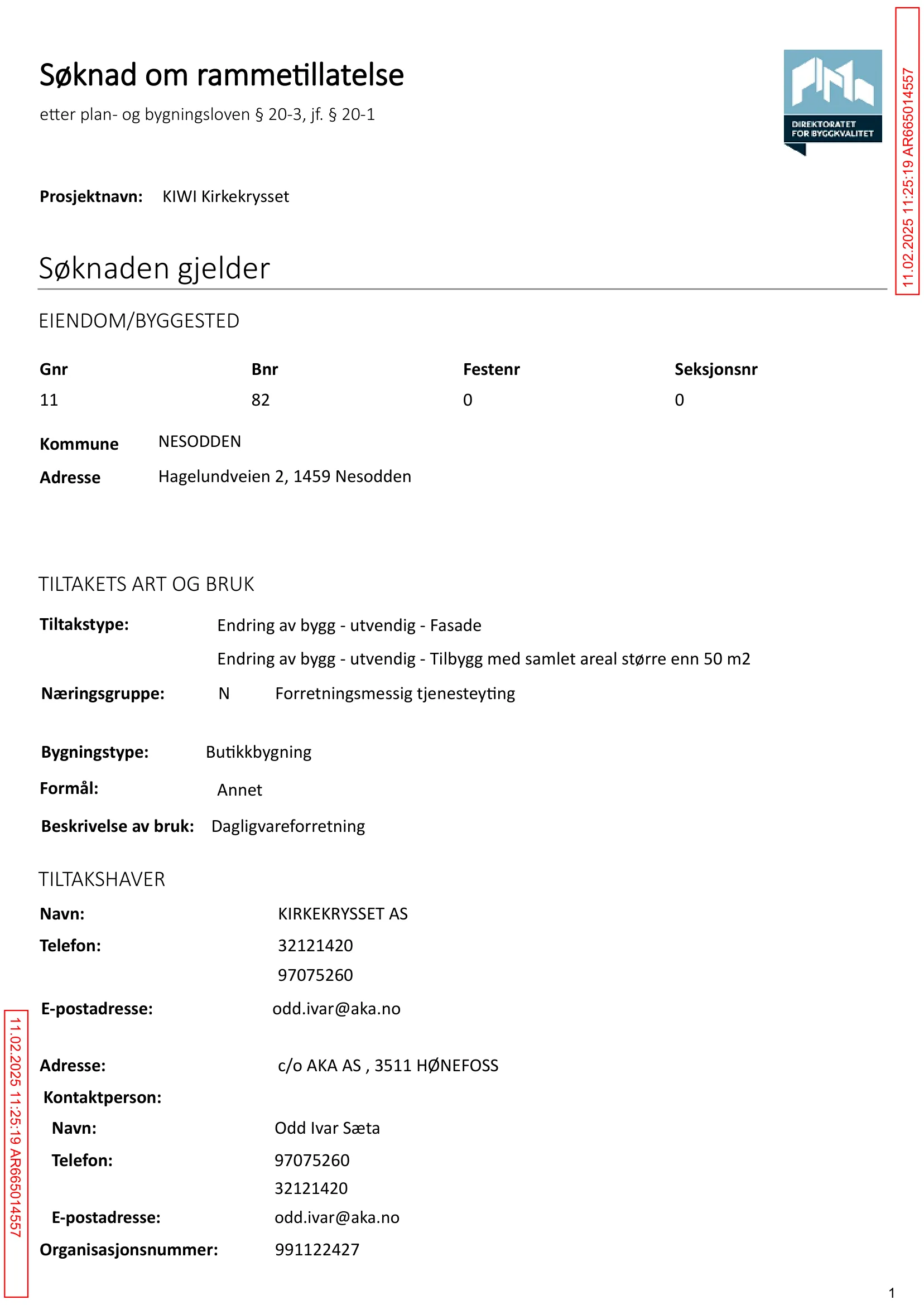 Søknad om rammetillatelse