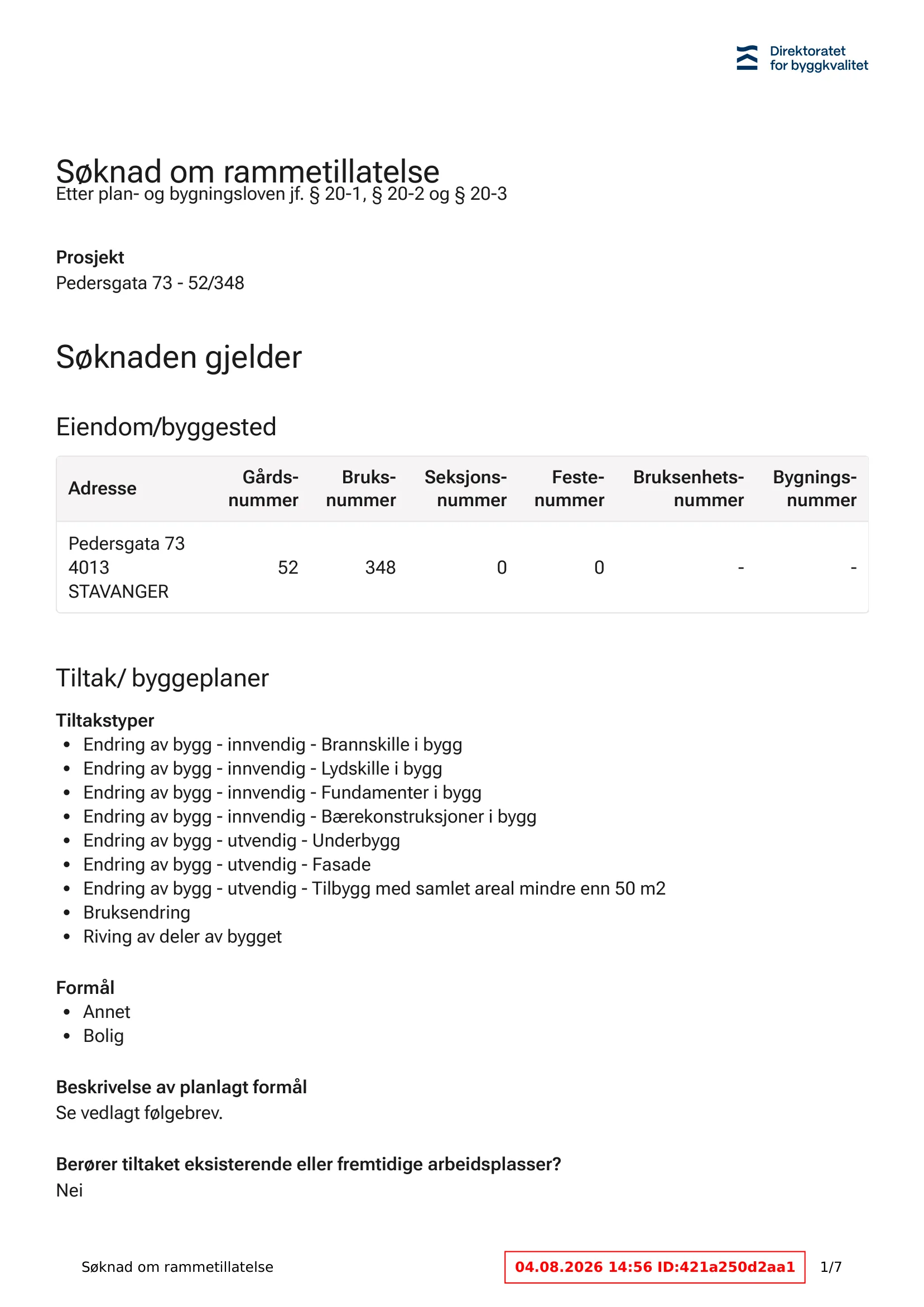 Søknad om rammetillatelse