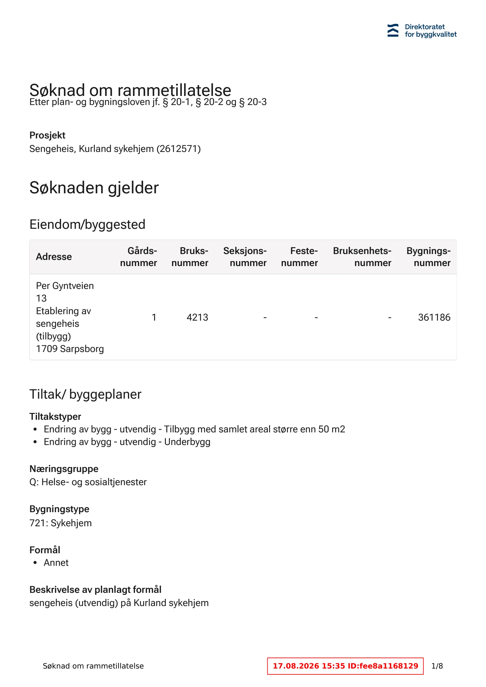 Søknad om rammetillatelse