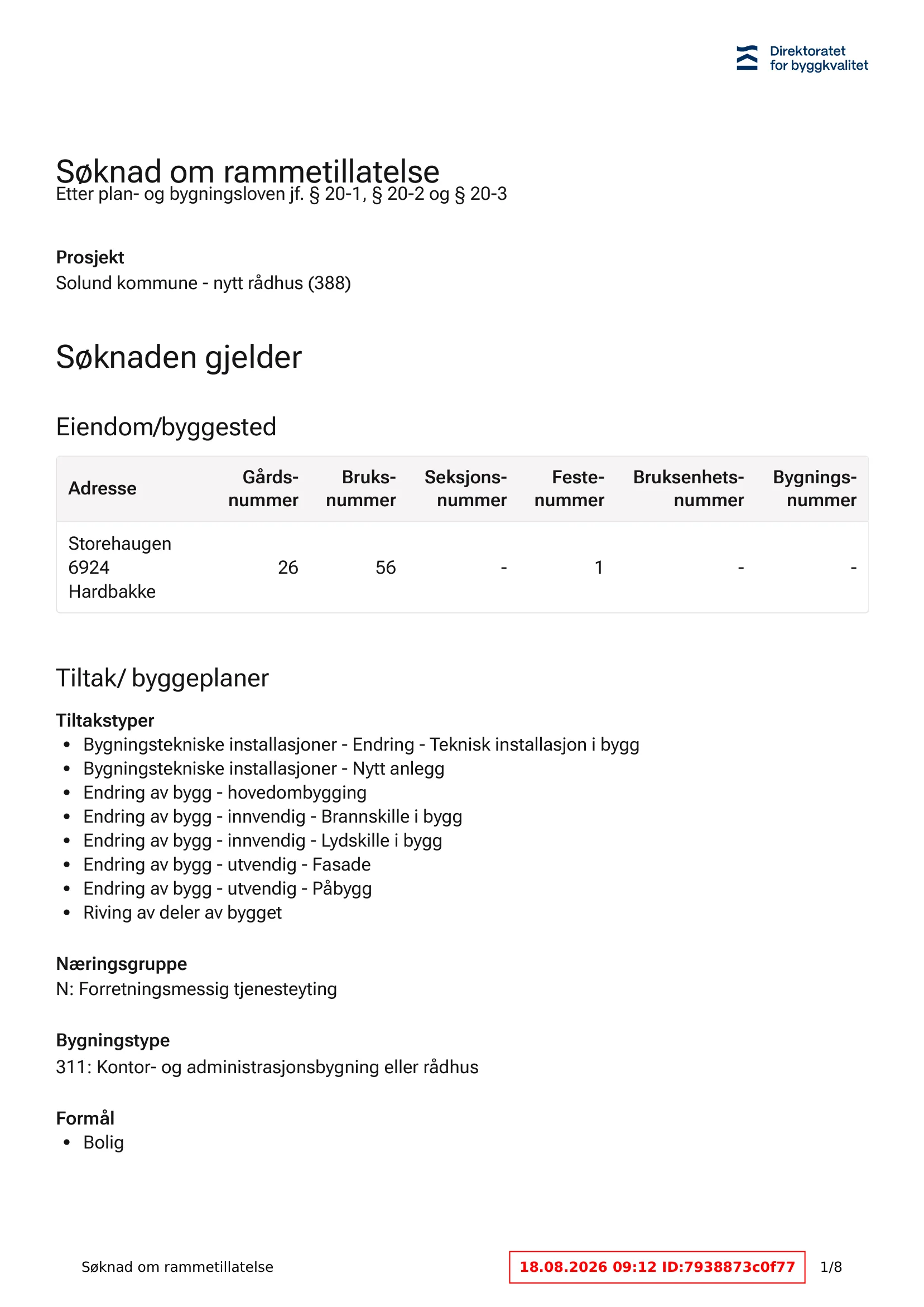 Søknad om rammetillatelse