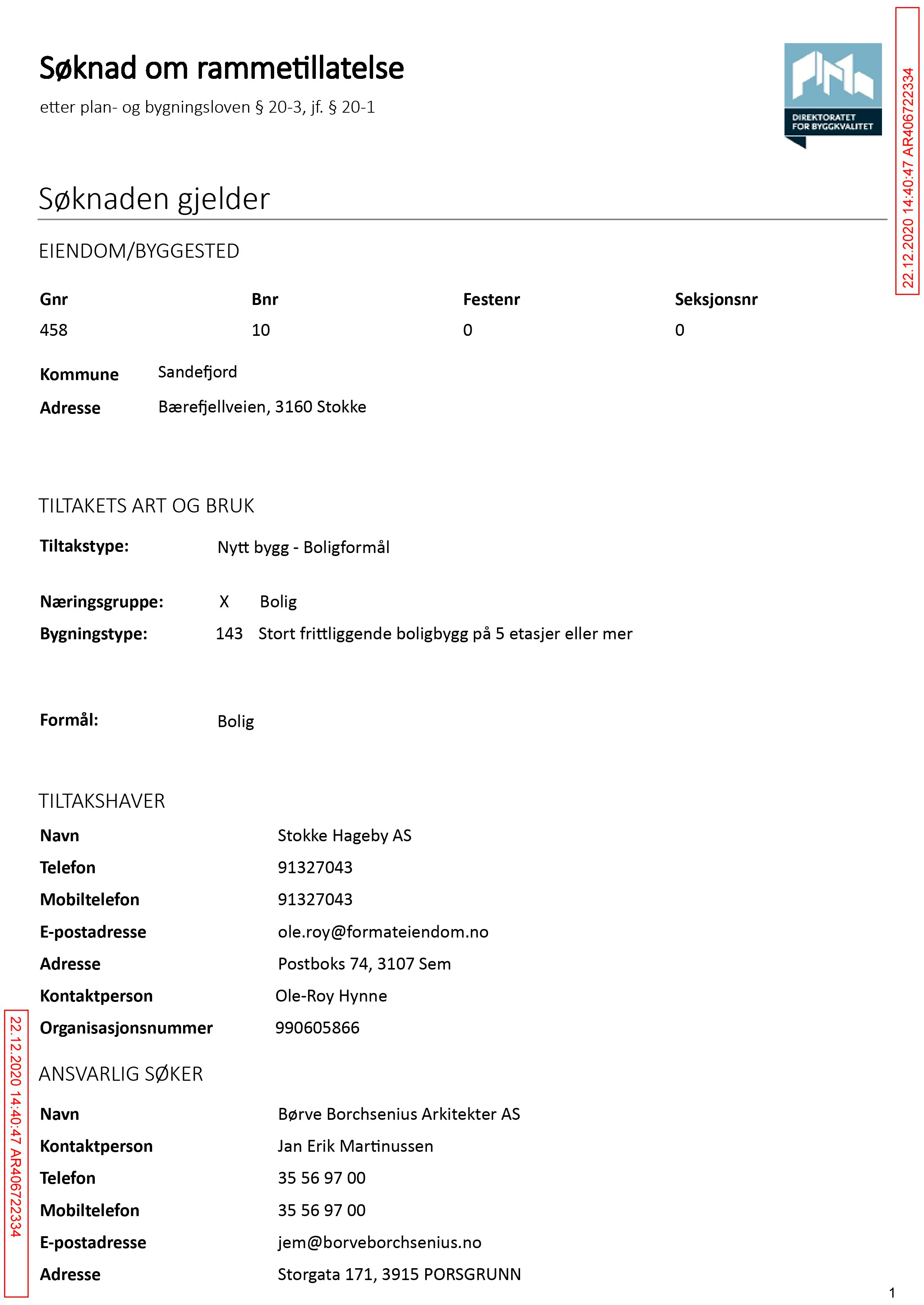 Søknad om rammetillatelse