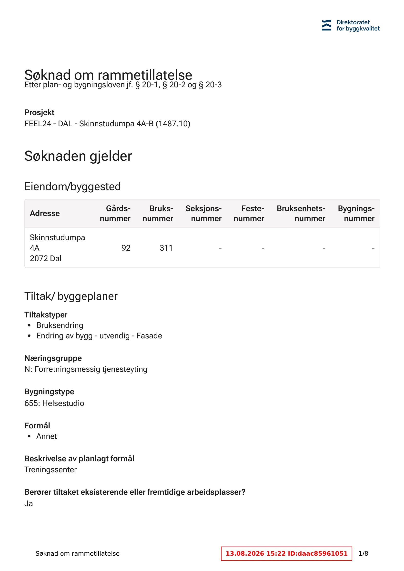 Søknad om rammetillatelse