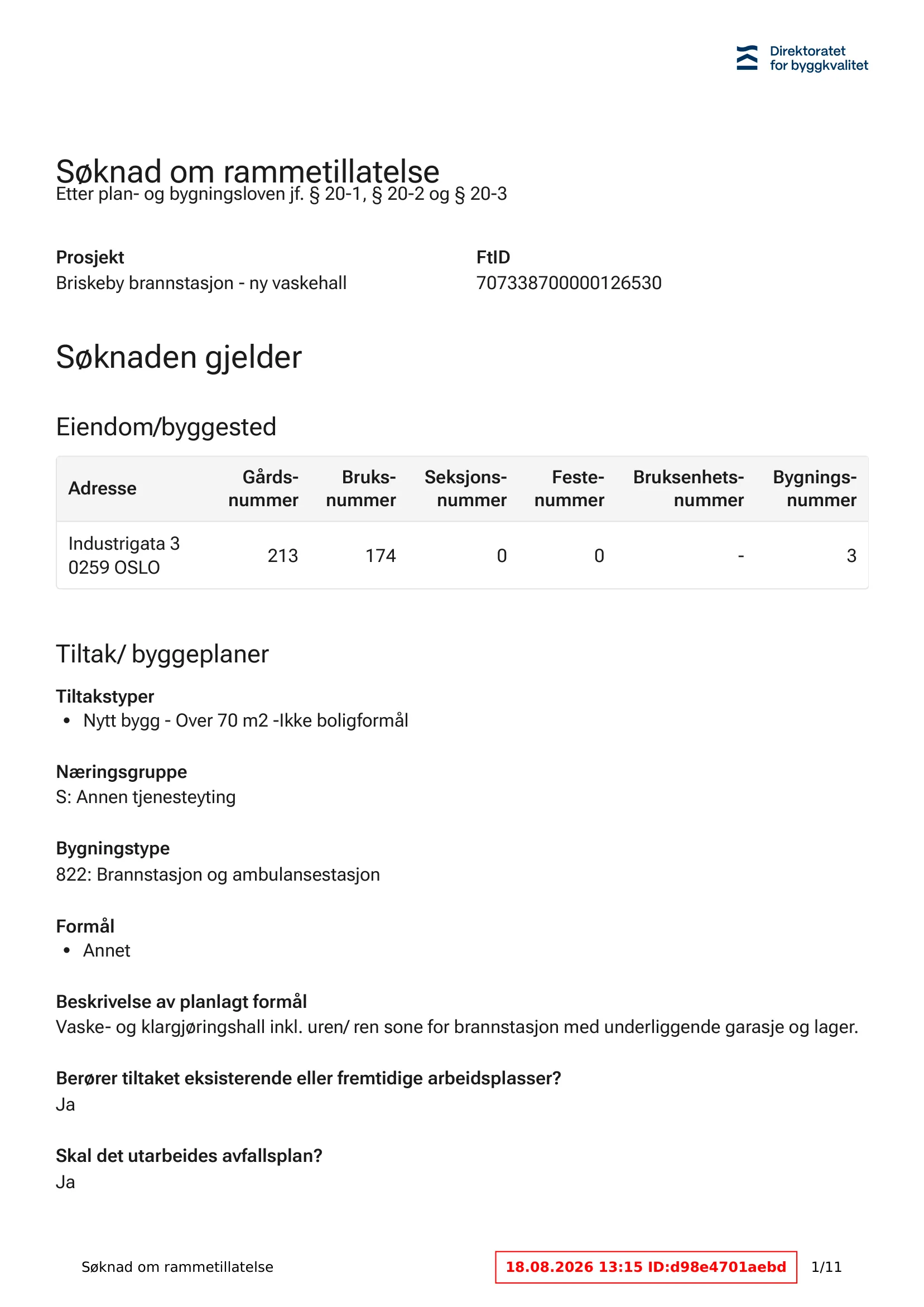 Søknad om rammetillatelse