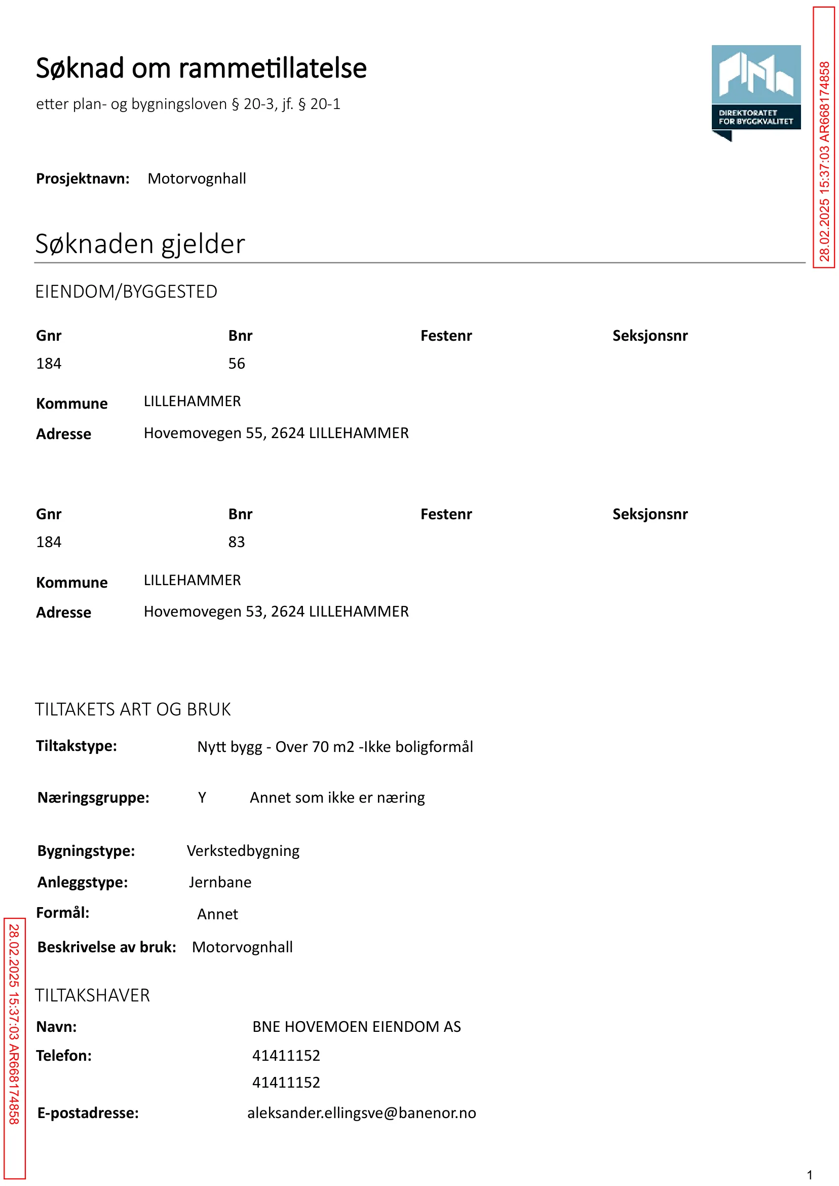 Søknad om rammetillatelse