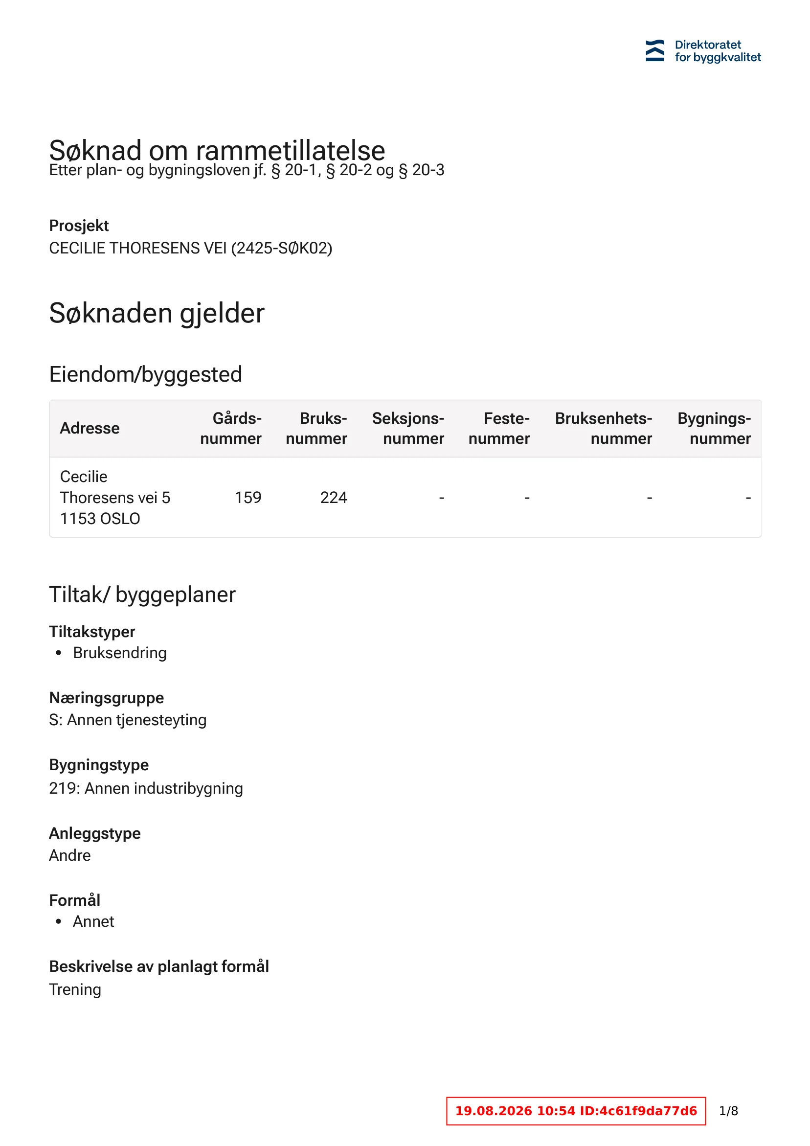 Søknad om rammetillatelse