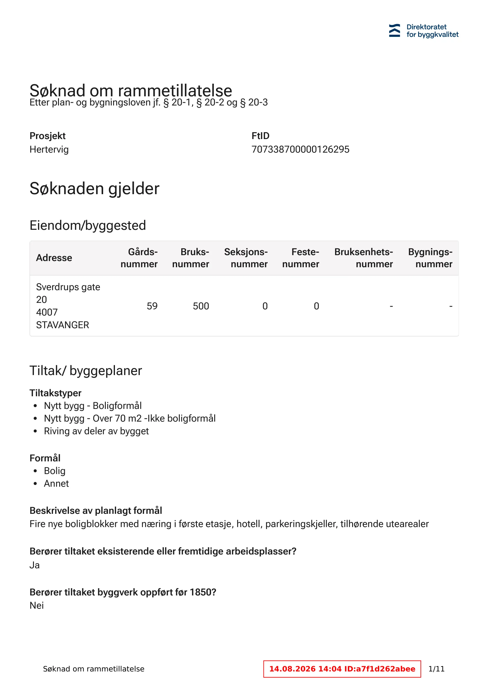 Søknad om rammetillatelse