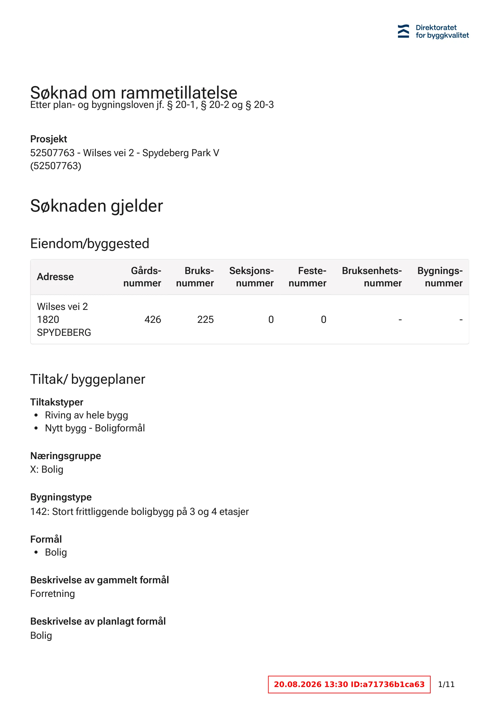 Søknad om rammetillatelse