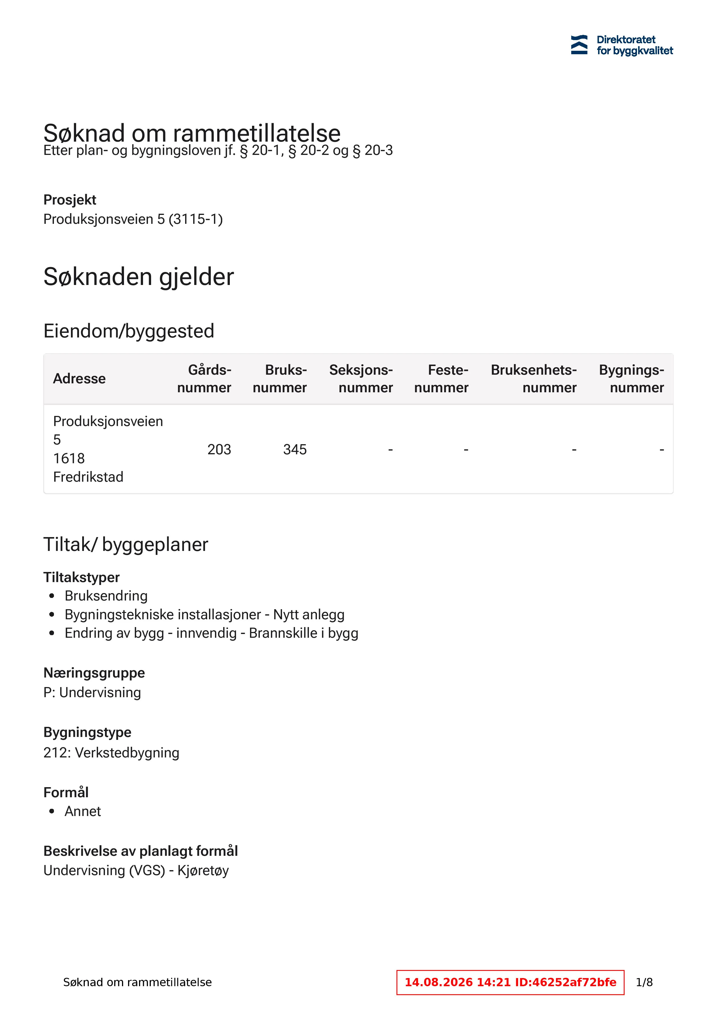 Søknad om rammetillatelse